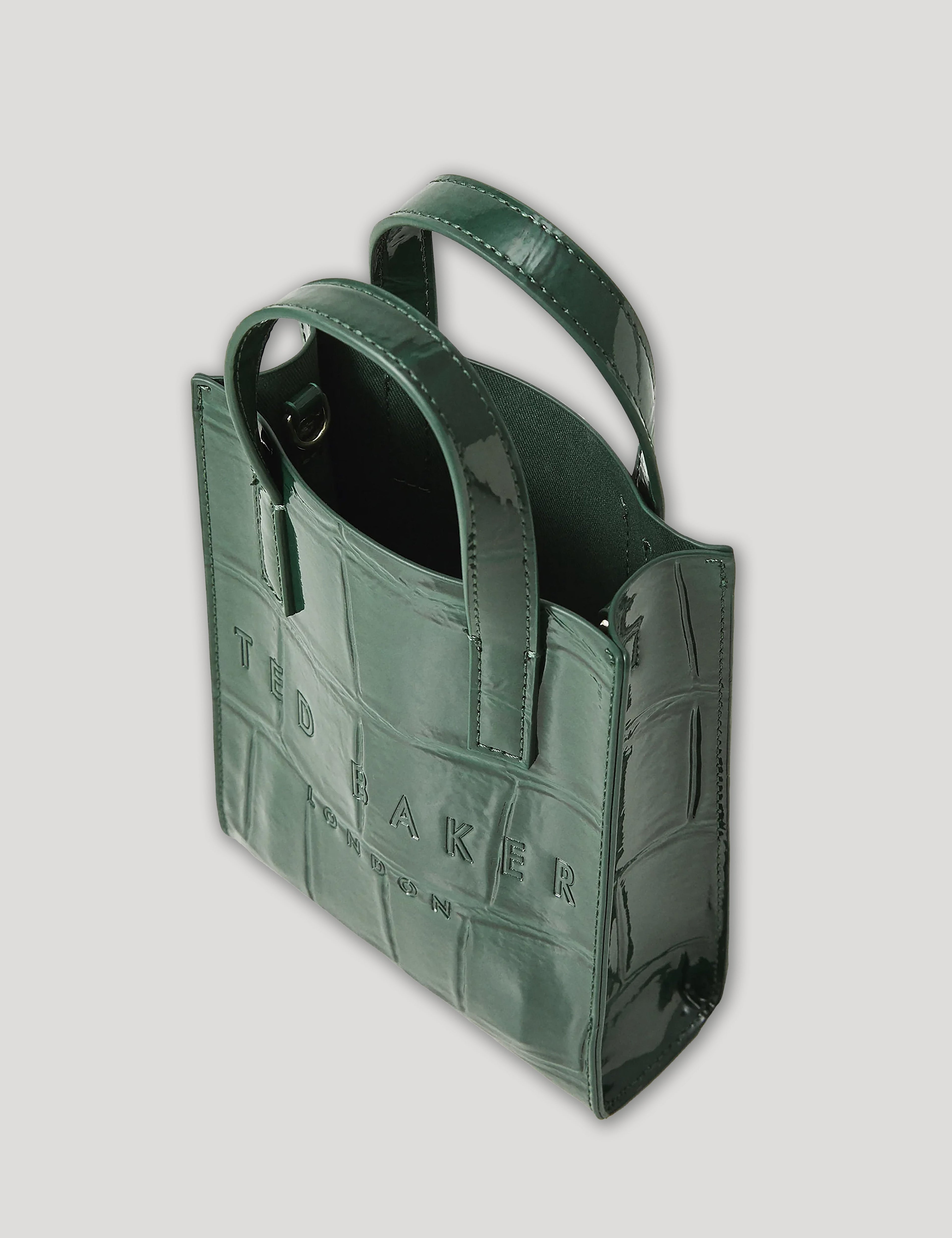 Women's GATOCON-Croc Effect Mini Icon Bag Mid-Green Ted Baker South Africa Bellabags