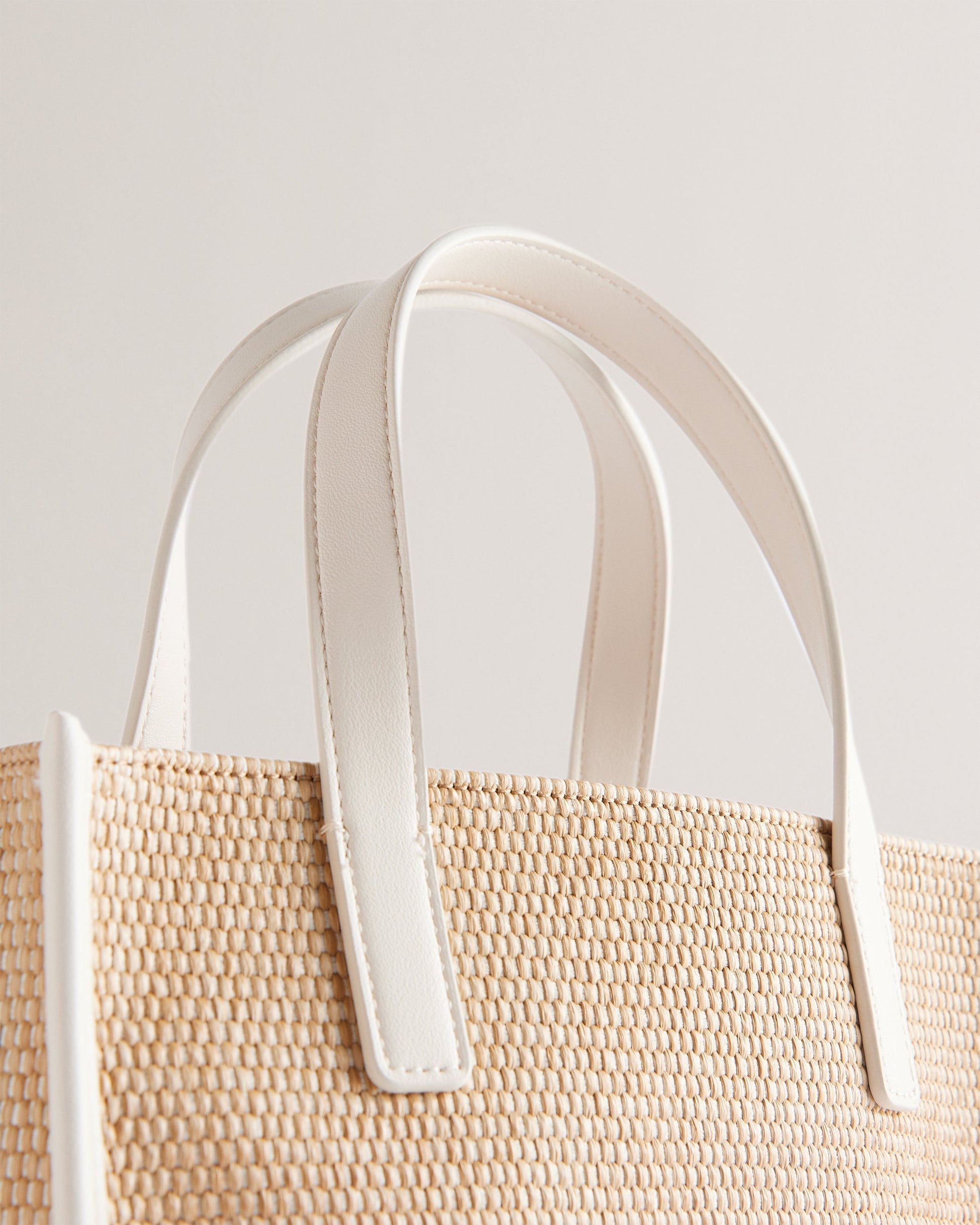 Women's Paolina-Faux Raffia Small Icon Bag Ecru Ted Baker South Africa