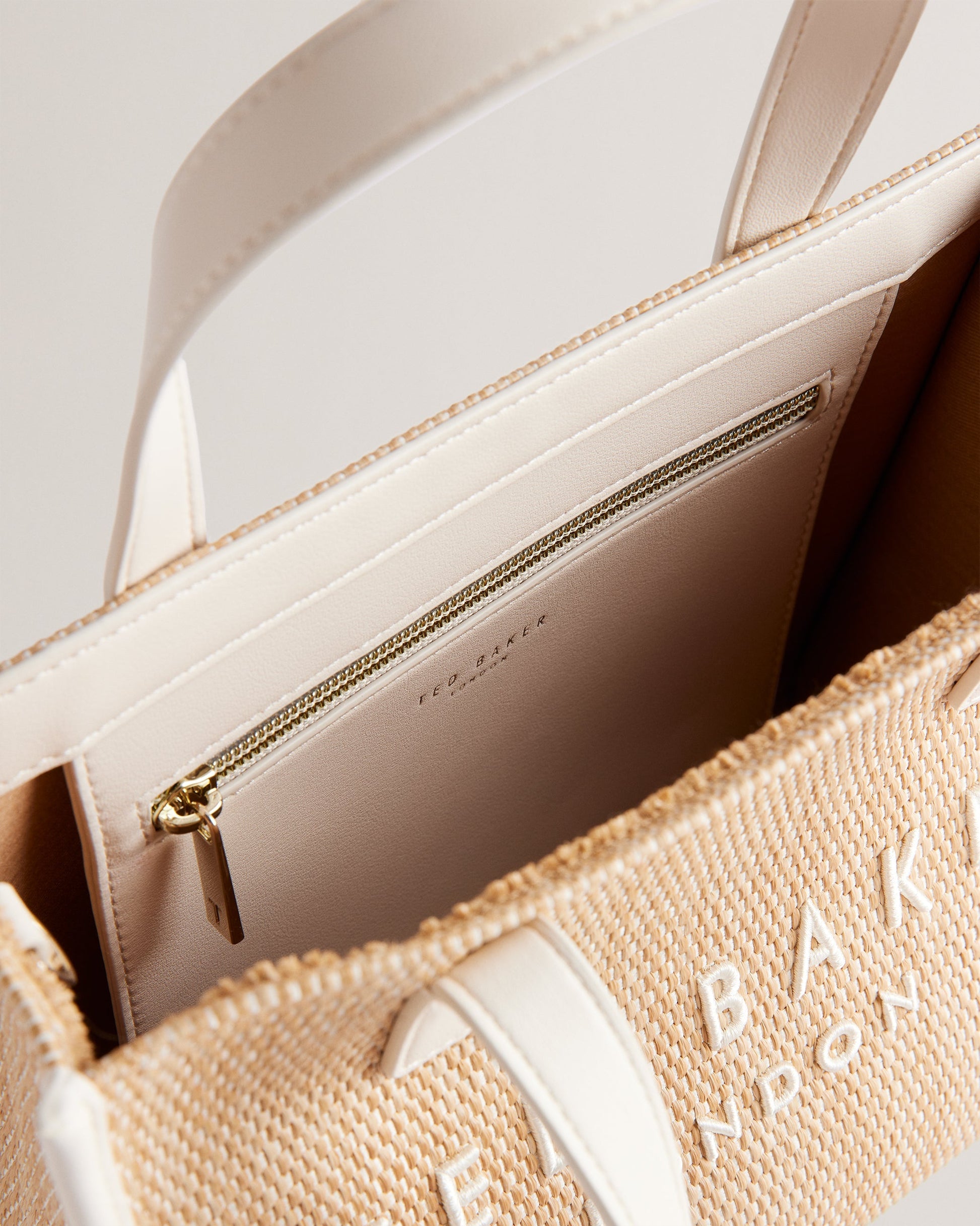 Women's Paolina-Faux Raffia Small Icon Bag Ecru Ted Baker South Africa