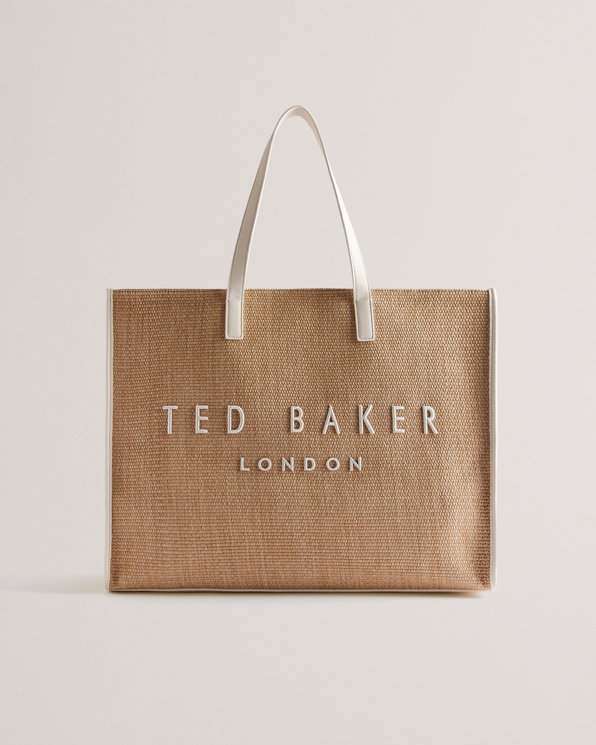 Women's Pallmer-Faux Raffia Large Icon Bag Ecru Ted Baker South Africa Bellabags