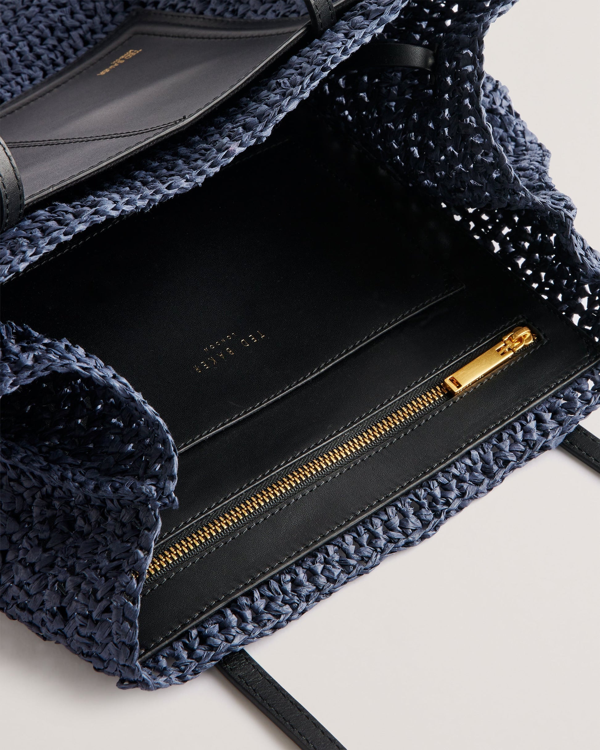 Women's Ashvi-Raffia Large Tote Bag Black Ted Baker South Africa