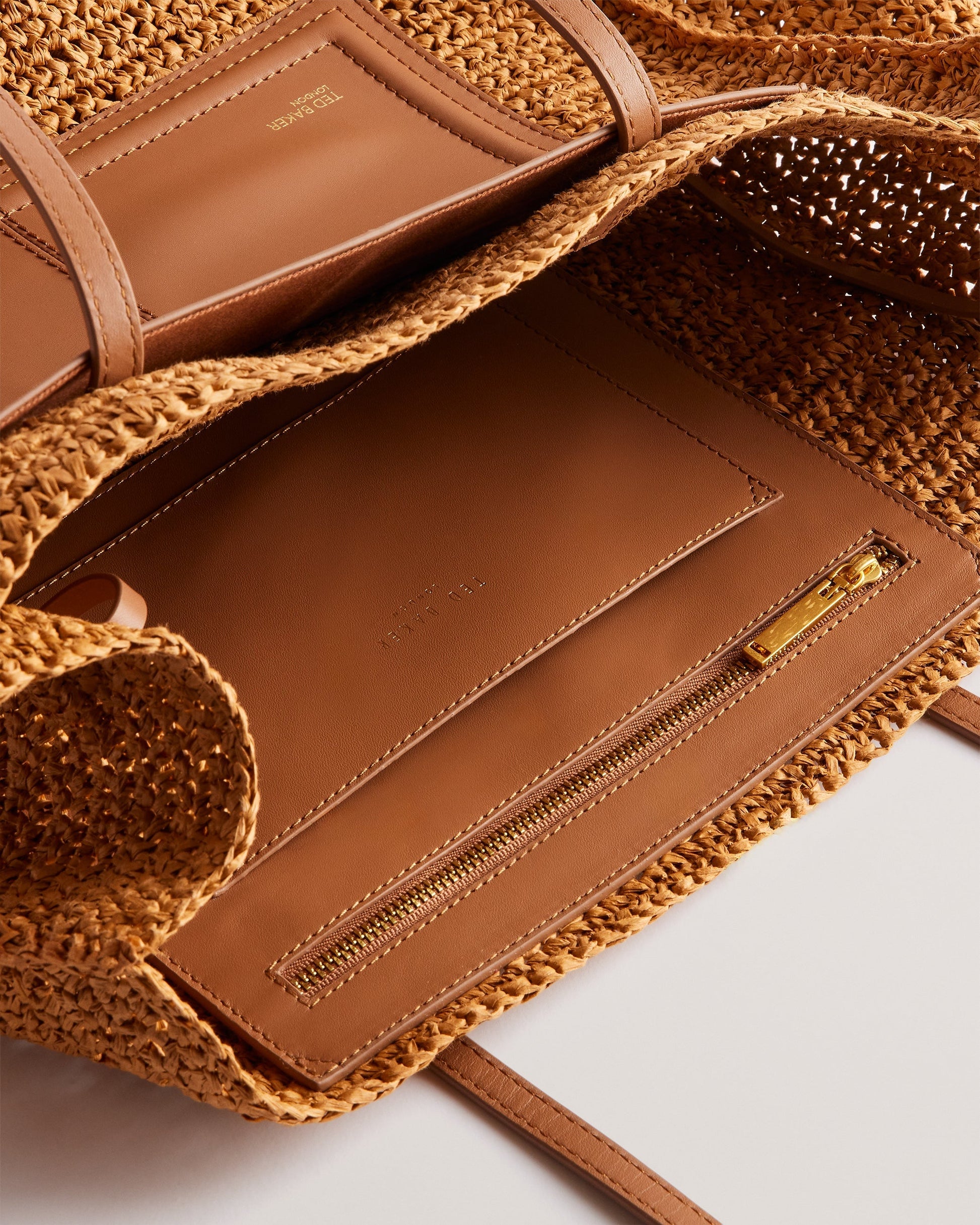 Women's Ashvi-Raffia Large Tote Bag Brown Ted Baker South Africa