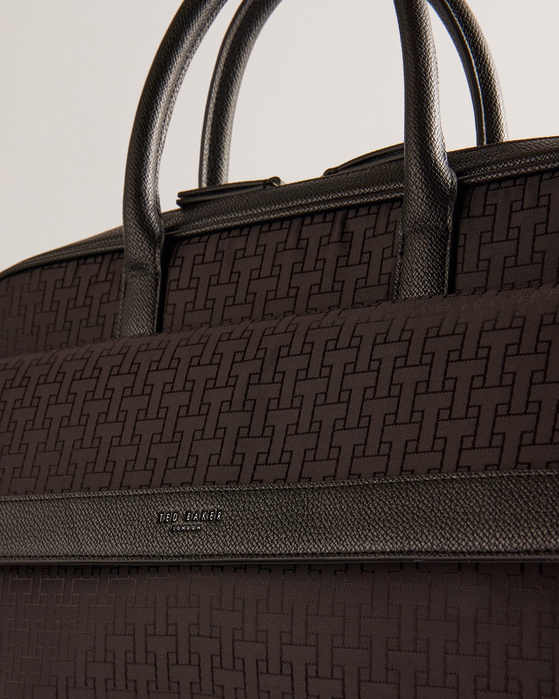 Men's Terance-T Jacquard Document Bag Black Ted Baker South Africa