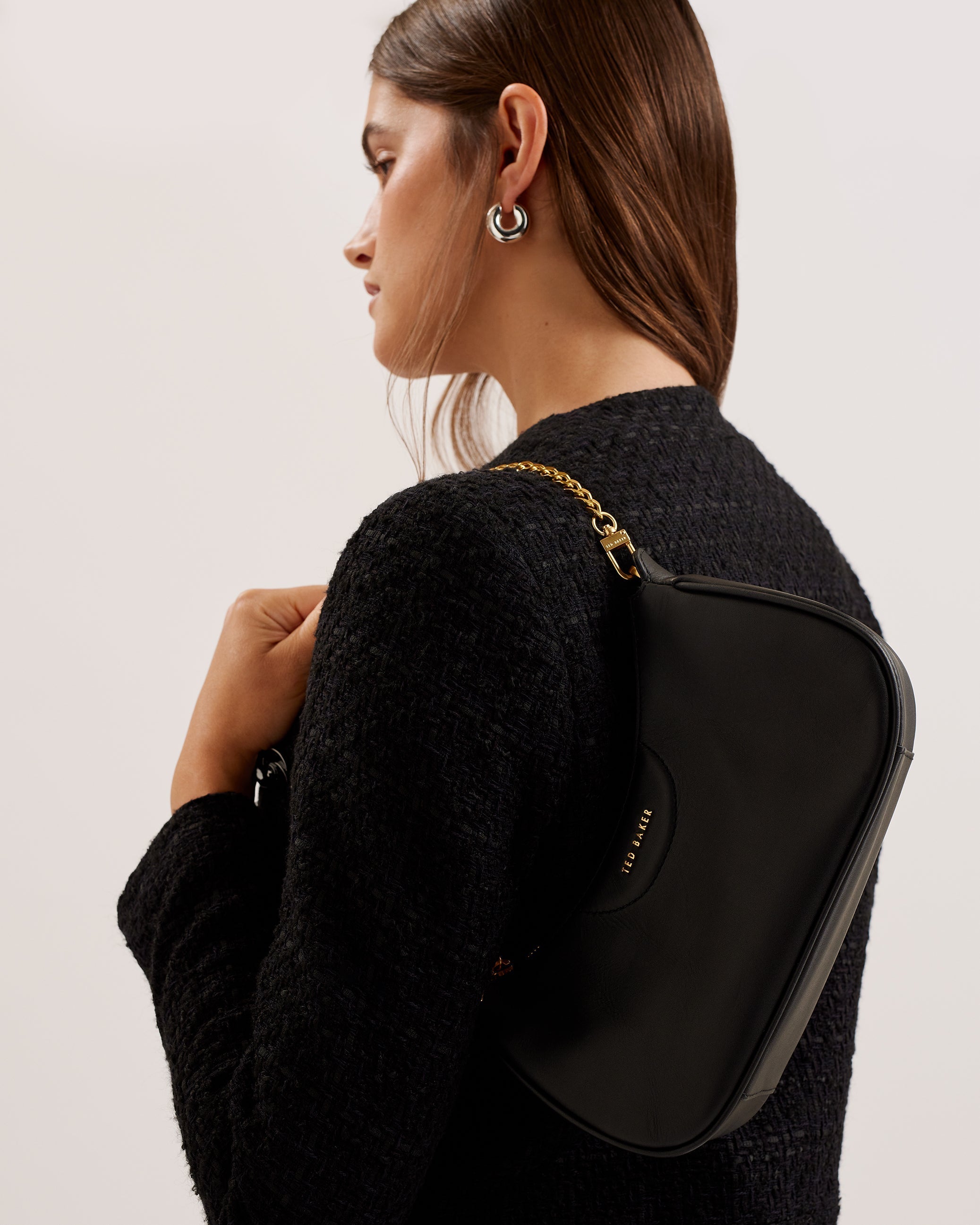 Women's Essiy-Webbing Leather Crossbody Bag Black Ted Baker South Africa Bellabags