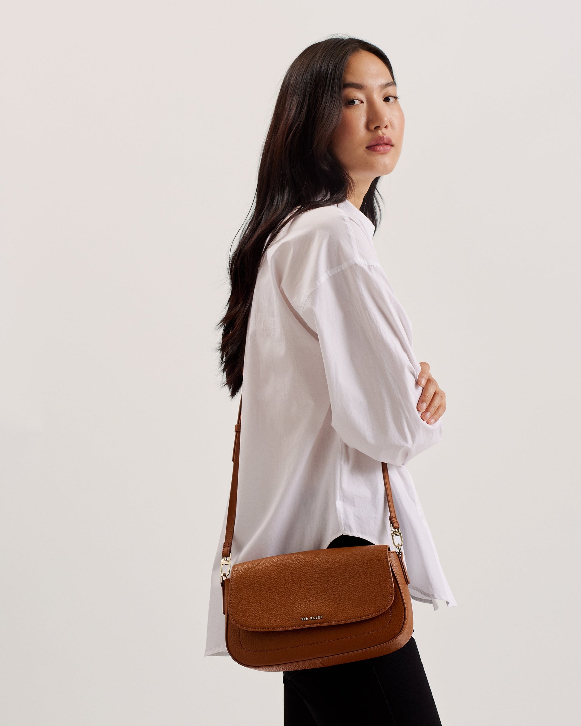 Women's Darilie-Branded Webbing Long Satchel Bag Brn-Choc Ted Baker South Africa