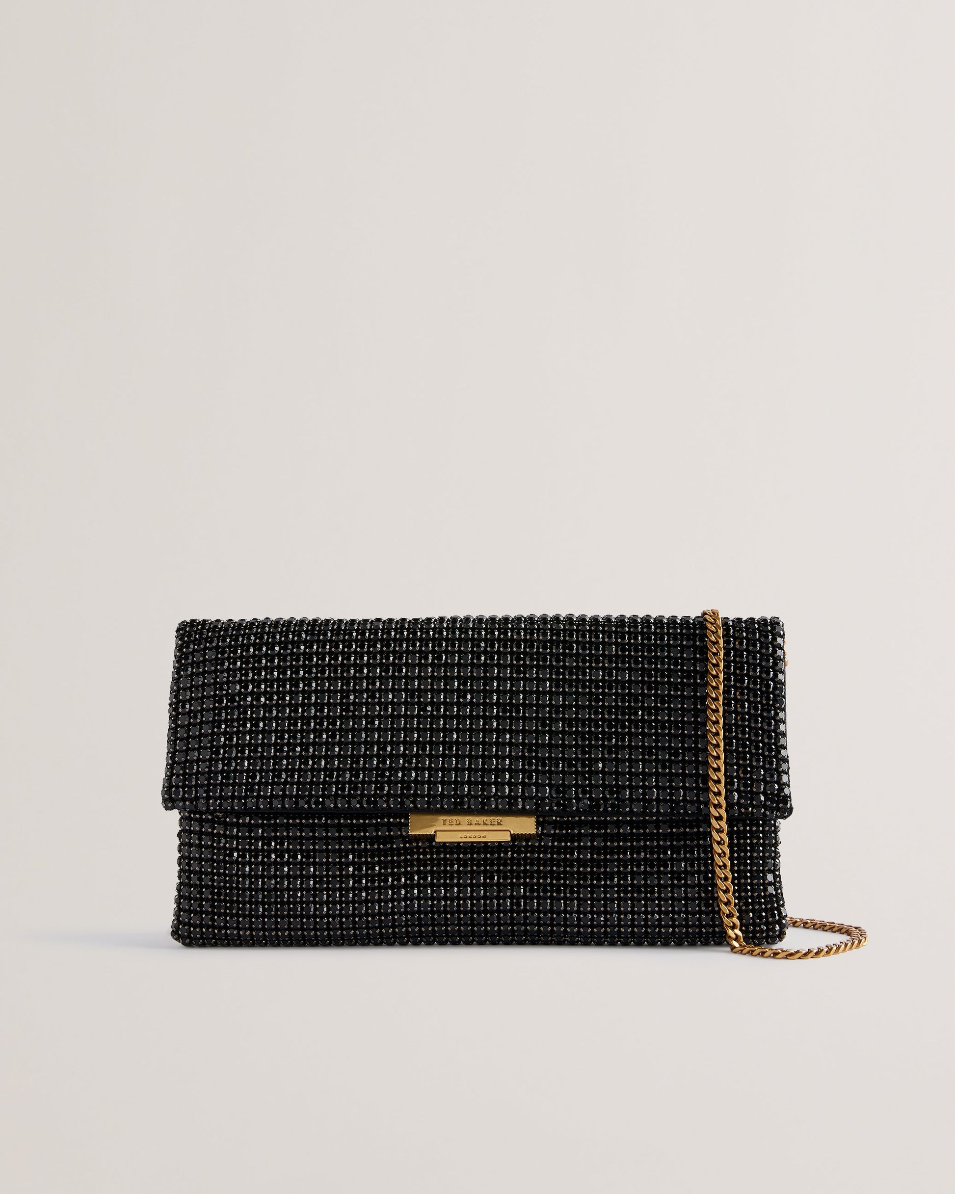 Women's Kristn-Crystal Long Fold Over Crossbody Black Ted Baker South Africa
