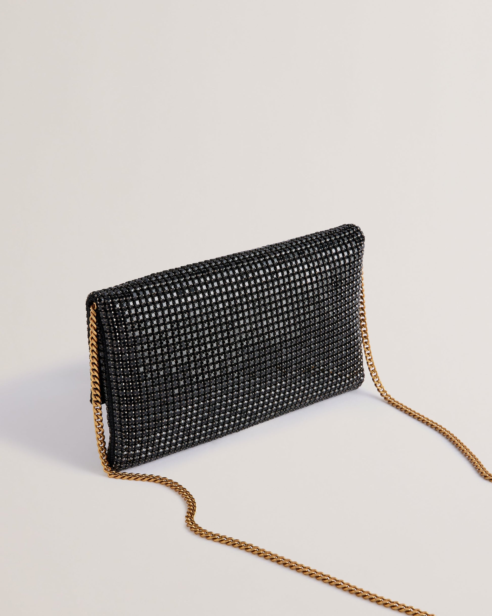 Women's Kristn-Crystal Long Fold Over Crossbody Black Ted Baker South Africa