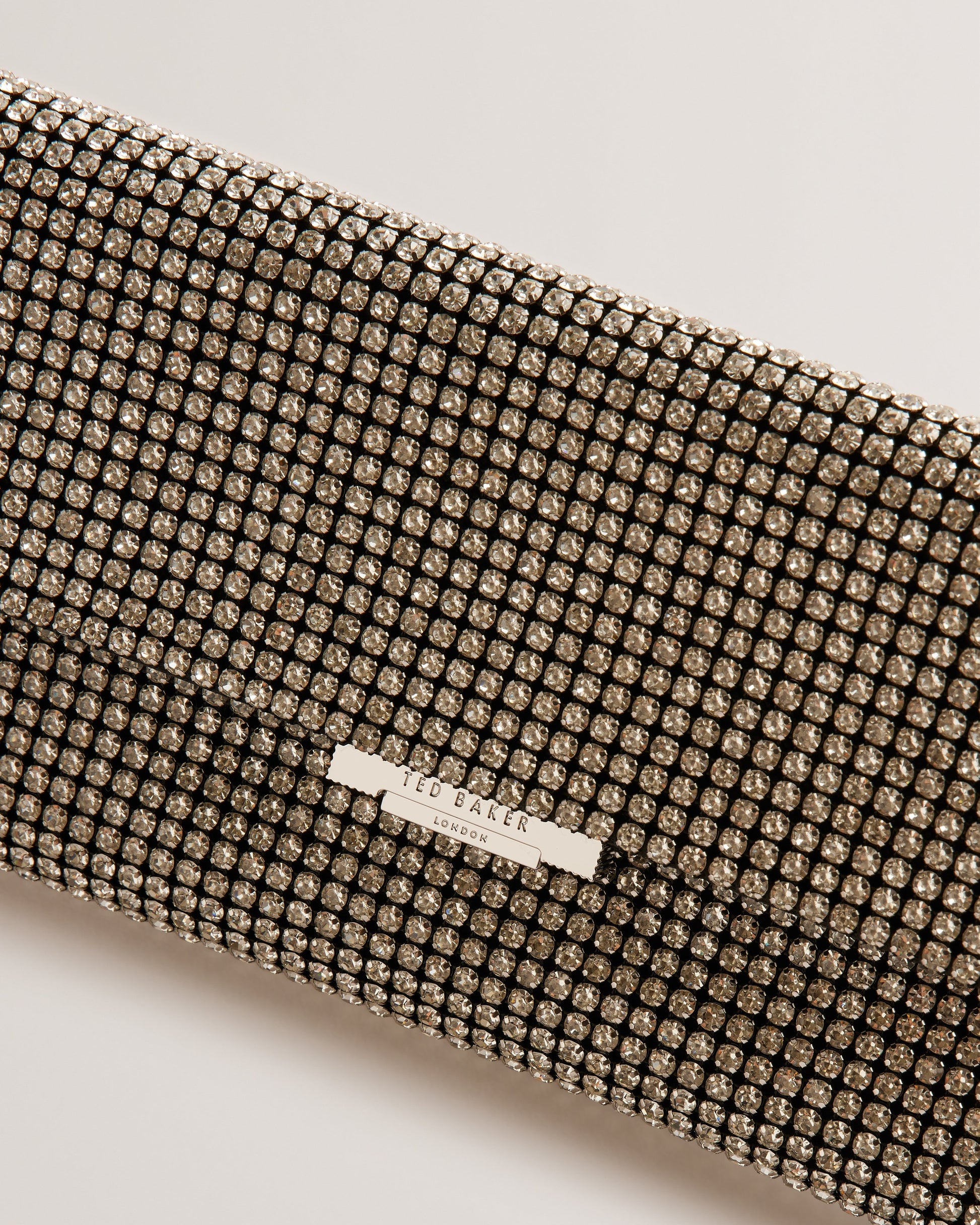 Women's Kristn-Crystal Long Fold Over Crossbody Silver Ted Baker South Africa