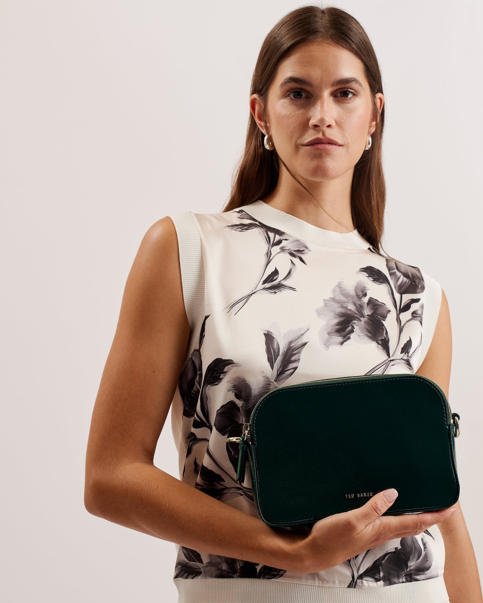 Women's Darcew-Branded Webbing Crinkle Camera Bag Mid-Green Ted Baker South Africa