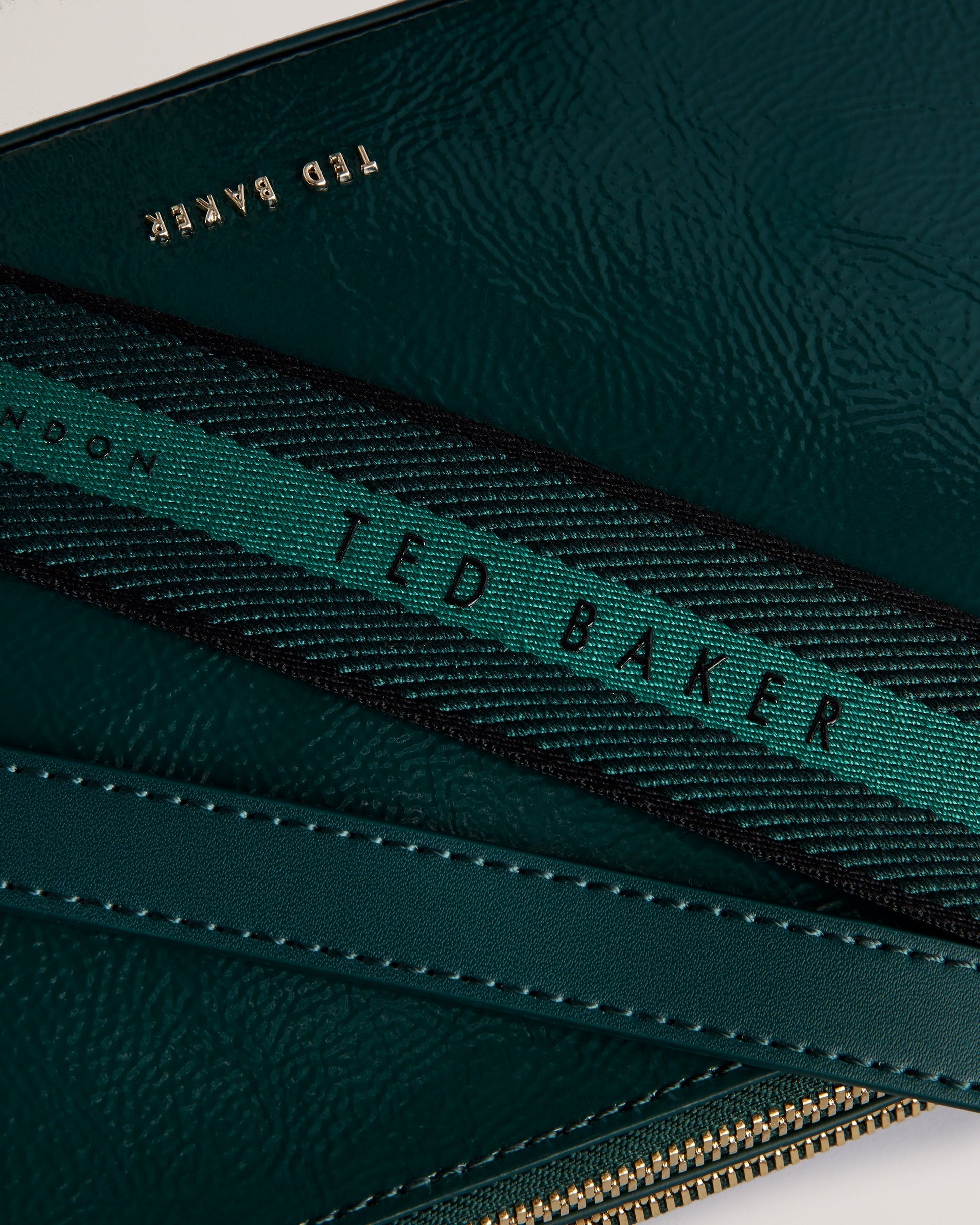 Women's Darcew-Branded Webbing Crinkle Camera Bag Mid-Green Ted Baker South Africa
