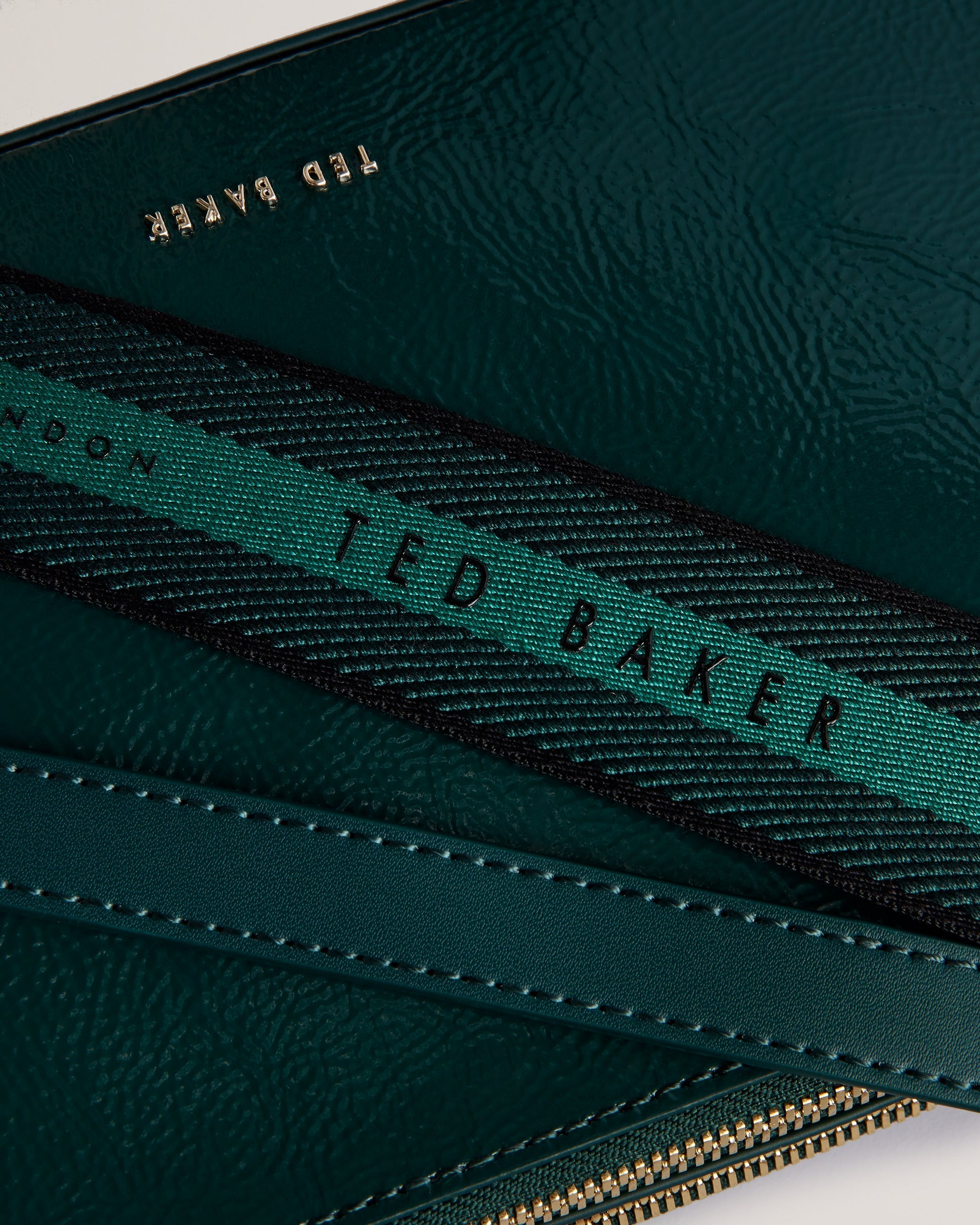 Women's Darcew-Branded Webbing Crinkle Camera Bag Mid-Green Ted Baker South Africa Bellabags