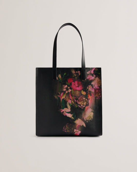 Women's Saliine-Printed Floral Large Icon Bag Black Ted Baker South Africa