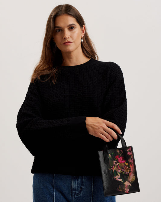 Women's Salliya-Printed Floral Mini Icon Bag Black Ted Baker South Africa