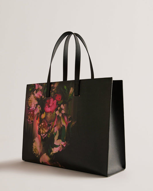 Women's Safyna-Printed Extra Large Icon Bag Jet-Black Ted Baker South Africa Bellabags