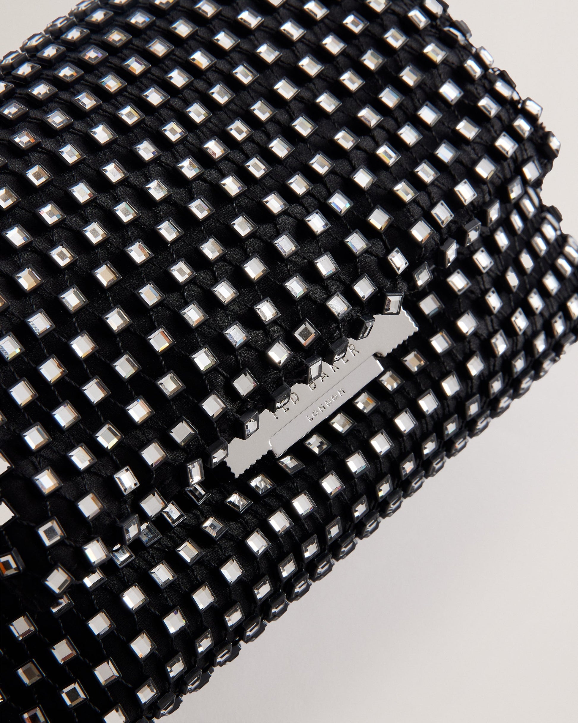 Women's Glitszi-Mesh Crystal Cross Body Bag Black Ted Baker South Africa