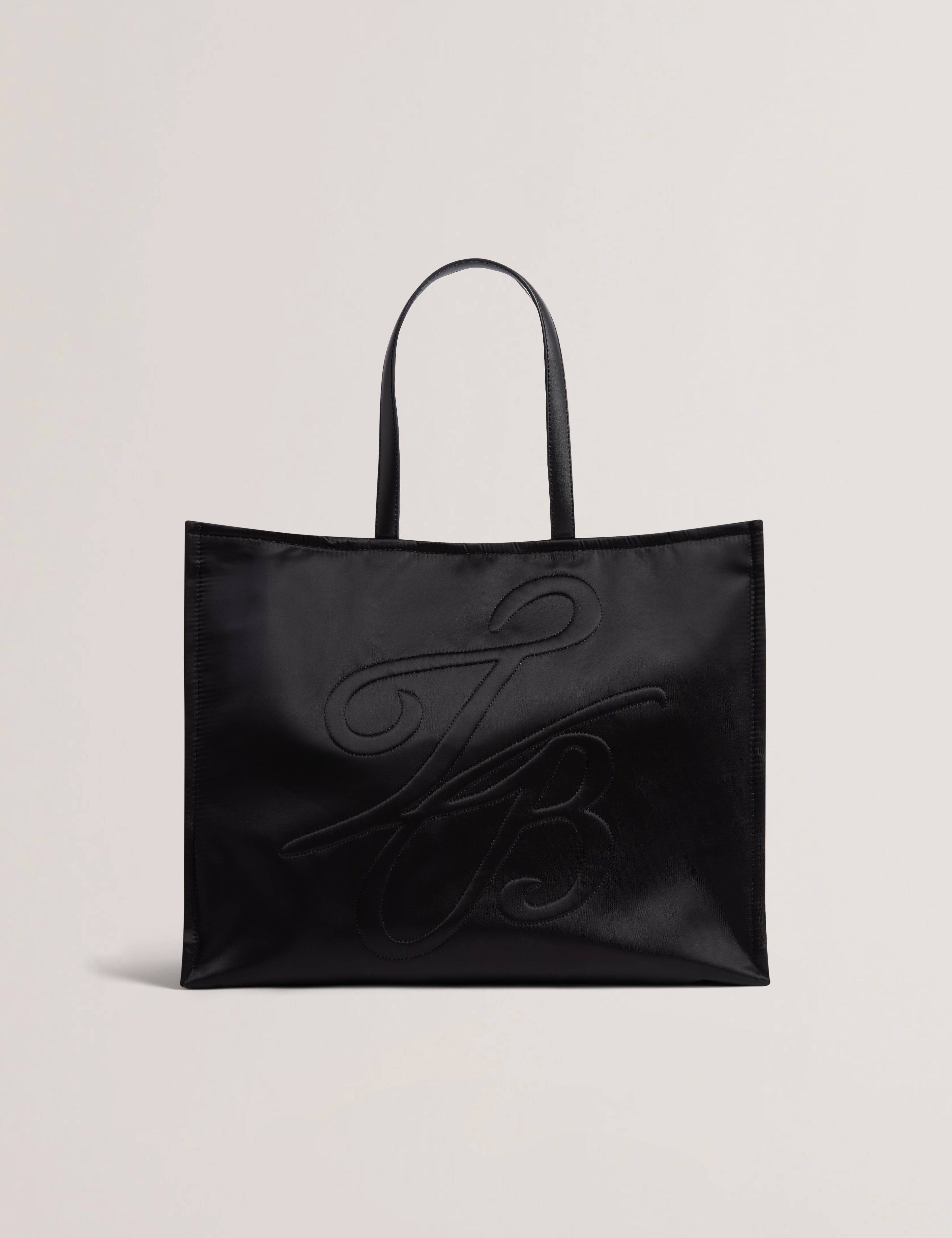 Women's HALSEA-TB Script Padded Nylon Medium Black Ted Baker South Africa Bellabags