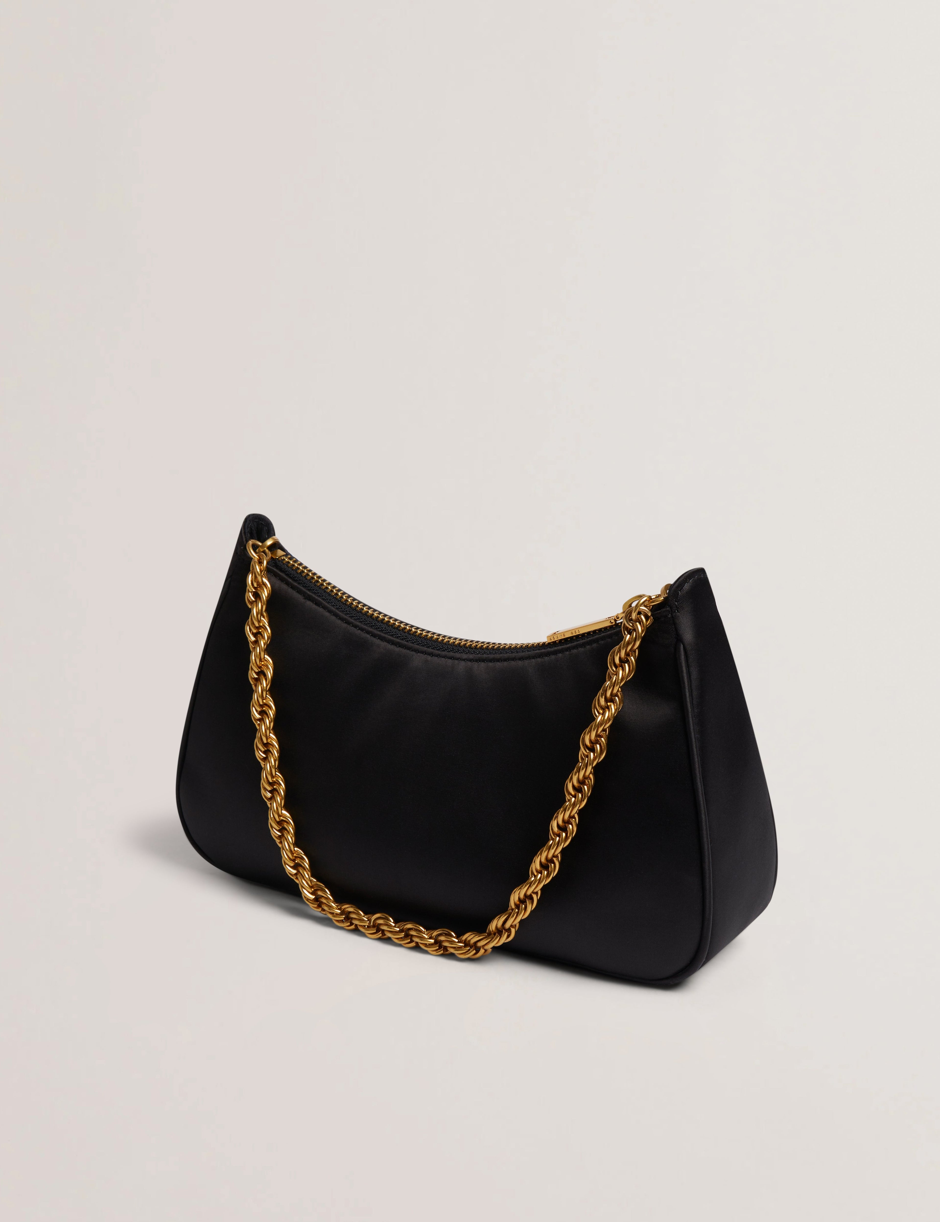 Women's AGNISE-Chain Detail Satin Shoulder Bag Black Ted Baker Bellabags