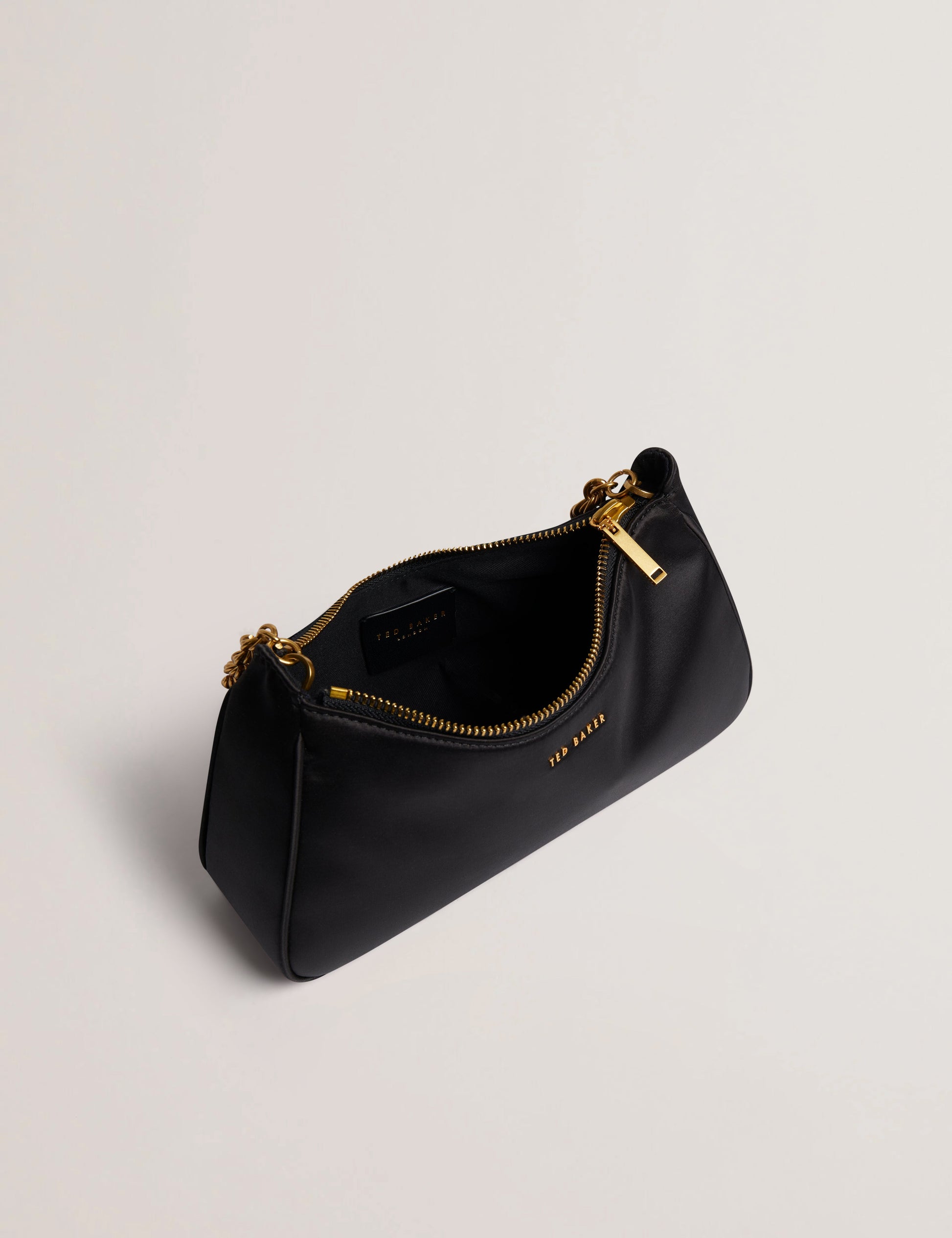 Women's AGNISE-Chain Detail Satin Shoulder Bag Black Ted Baker South Africa