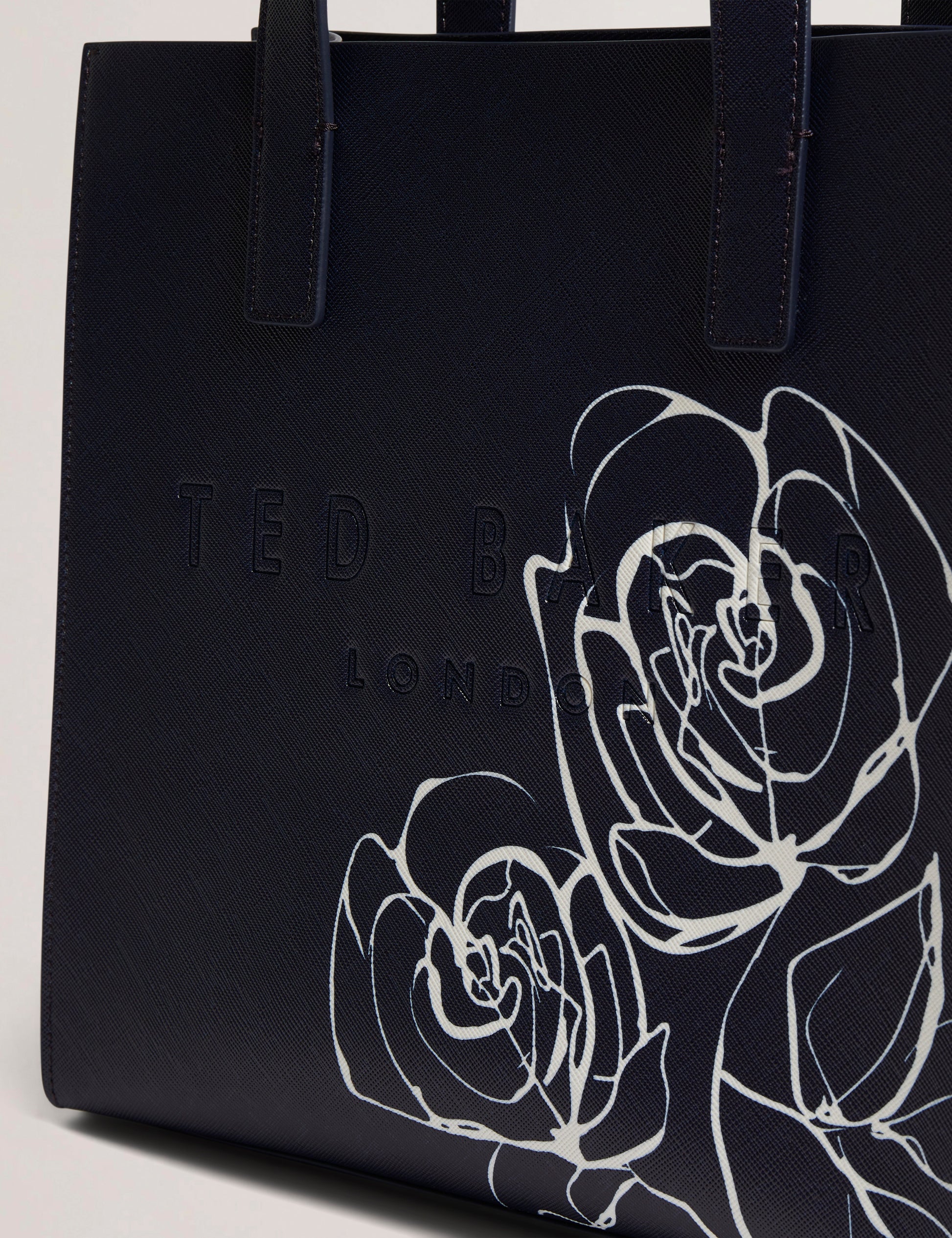 Women's ALUMCON-Linear Rose Small Icon Bag Navy Ted Baker South Africa