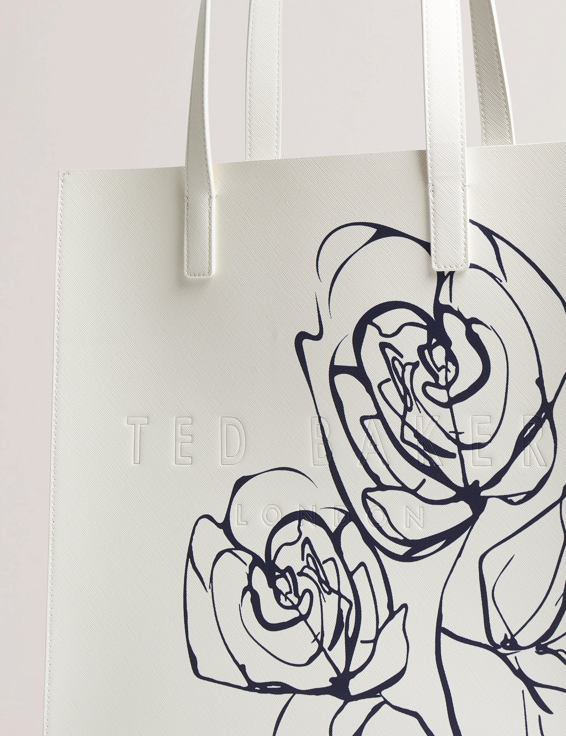 Women's ALIMCON-Linear Rose Large Icon Bag Cream Ted Baker South Africa