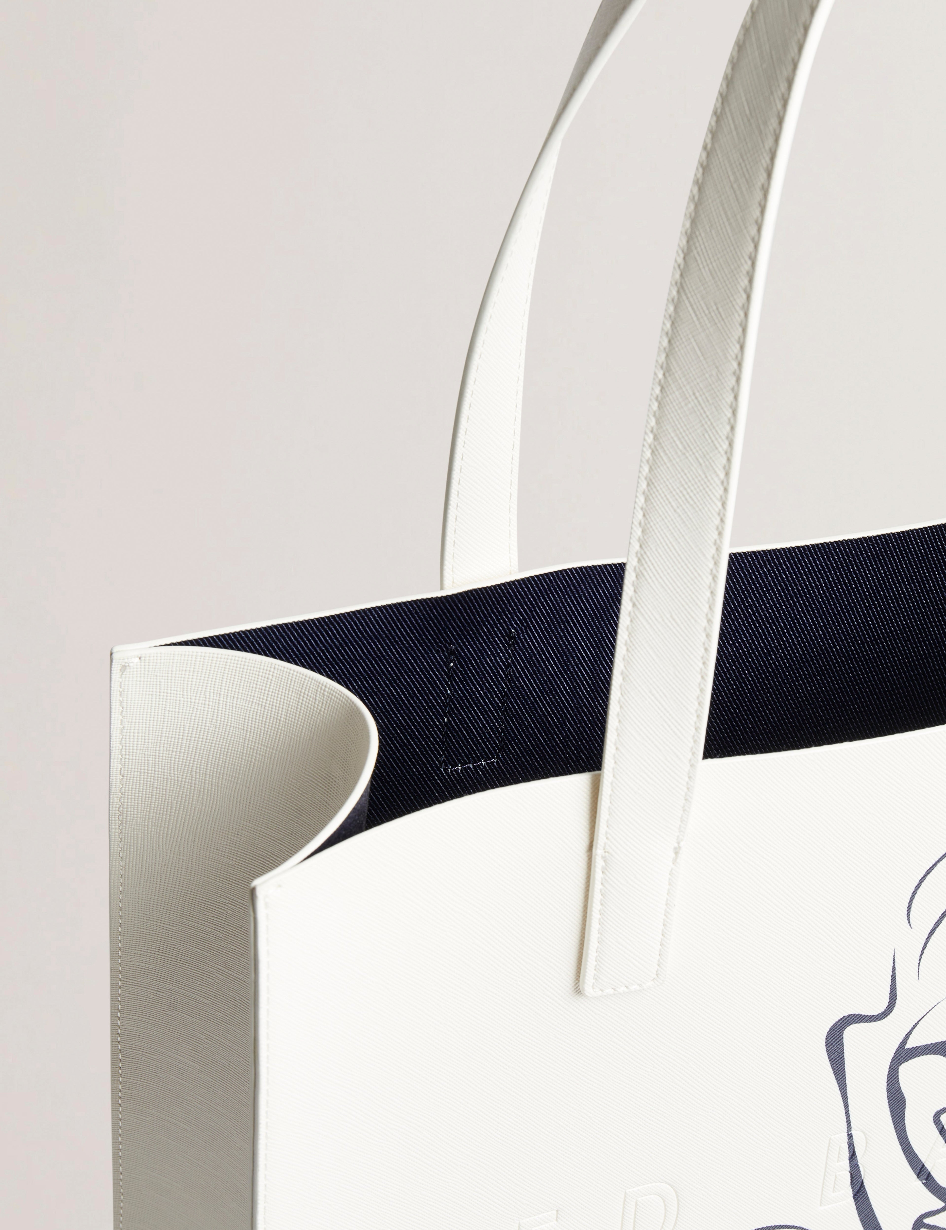 Women's ALIMCON-Linear Rose Large Icon Bag Cream Ted Baker Bellabags