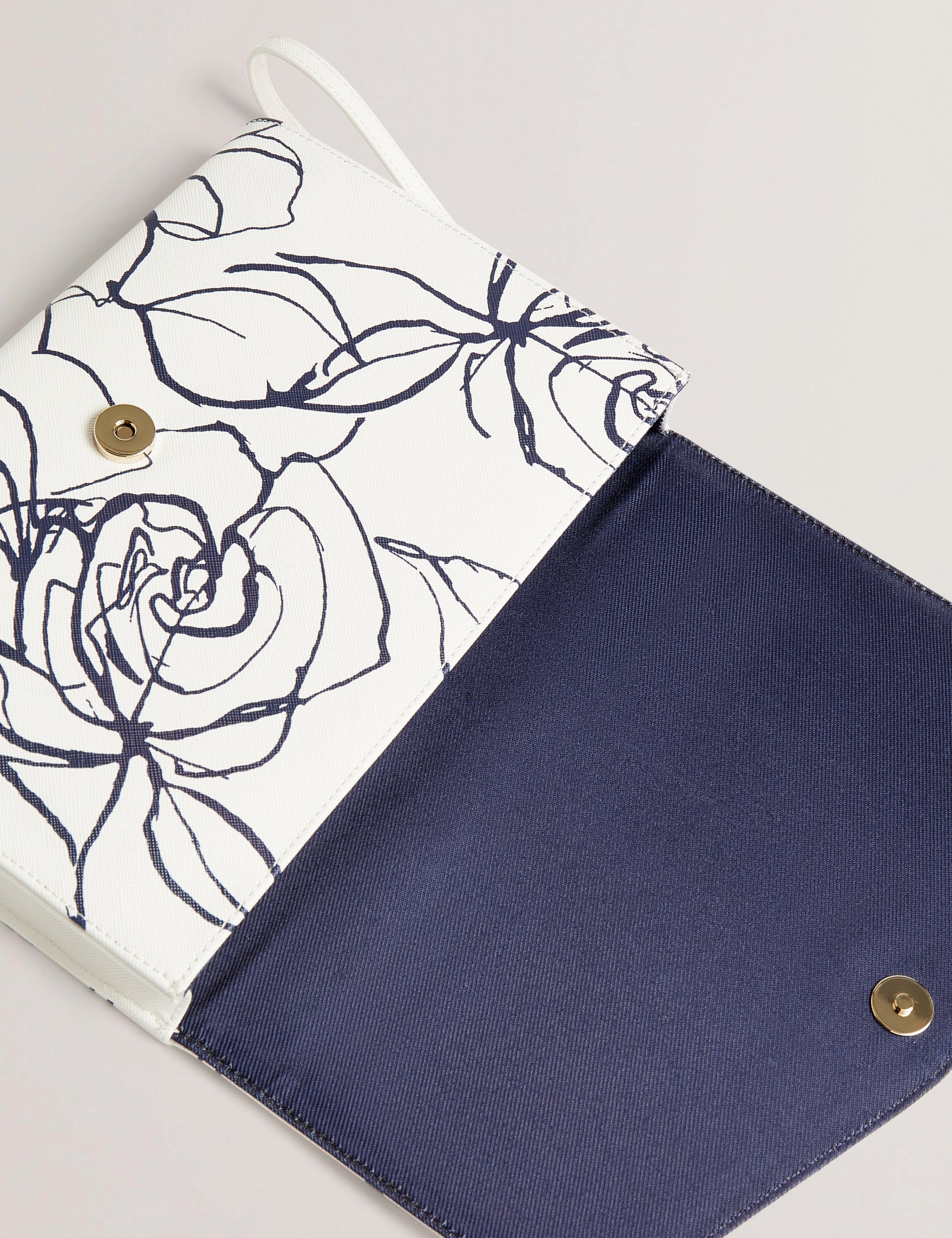 Women's ALMIKON-Linear Rose Pouch Cream Ted Baker South Africa