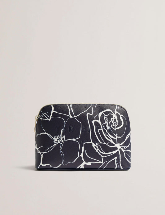 Women's ALLIMI-Linear Rose Makeup Bag Navy Ted Baker South Africa