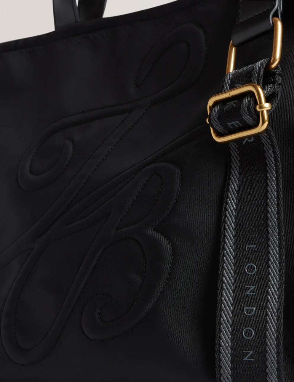 Women's HALEA-TB Script Padded Nylon Large S Black Ted Baker South Africa Bellabags