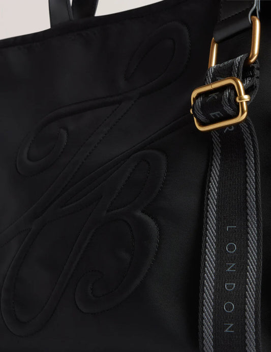 Women's HALEA-TB Script Padded Nylon Large S Black Ted Baker South Africa Bellabags