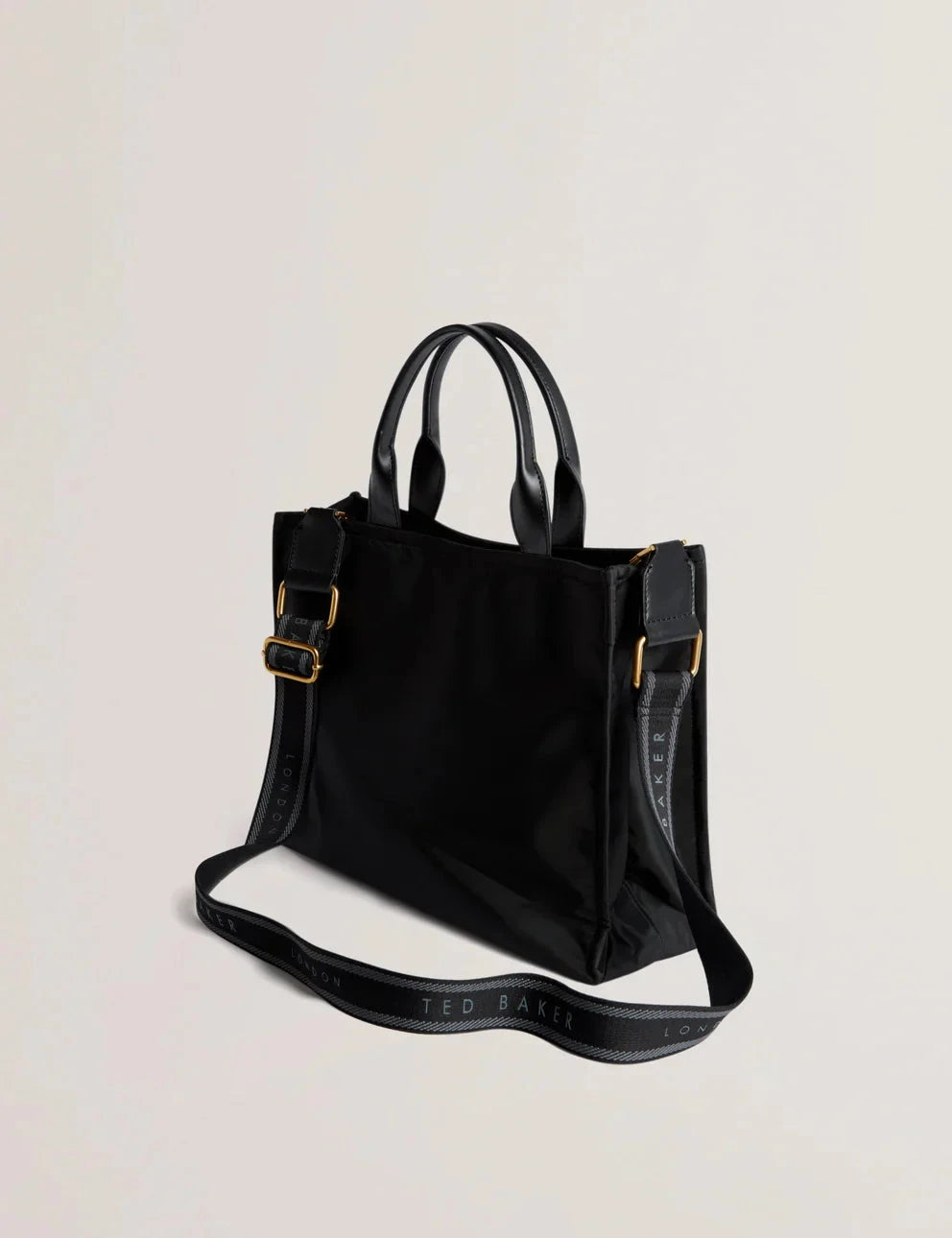 Women's HALEA-TB Script Padded Nylon Large S Black Ted Baker South Africa