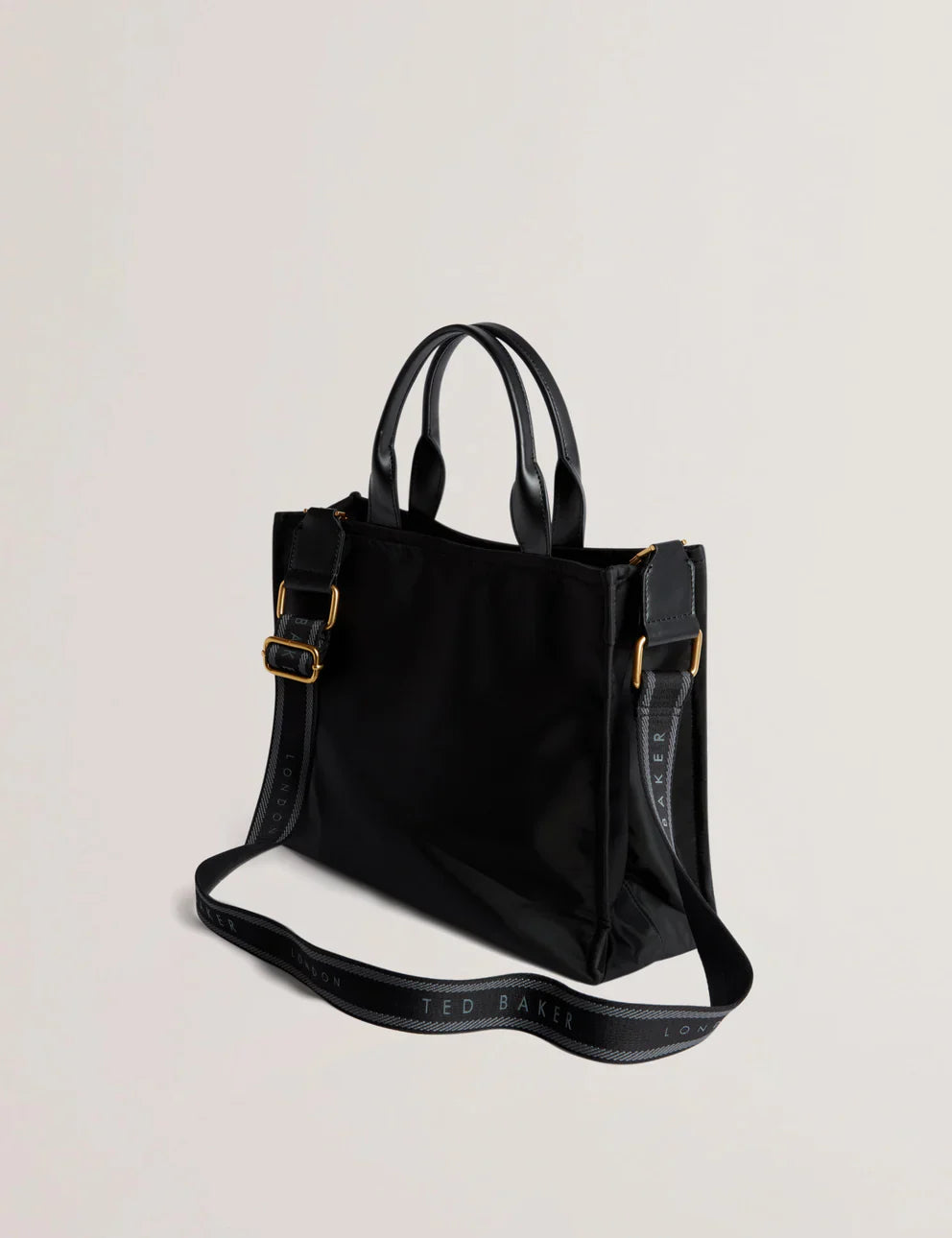 Women's HALEA-TB Script Padded Nylon Large S Black Ted Baker South Africa Bellabags