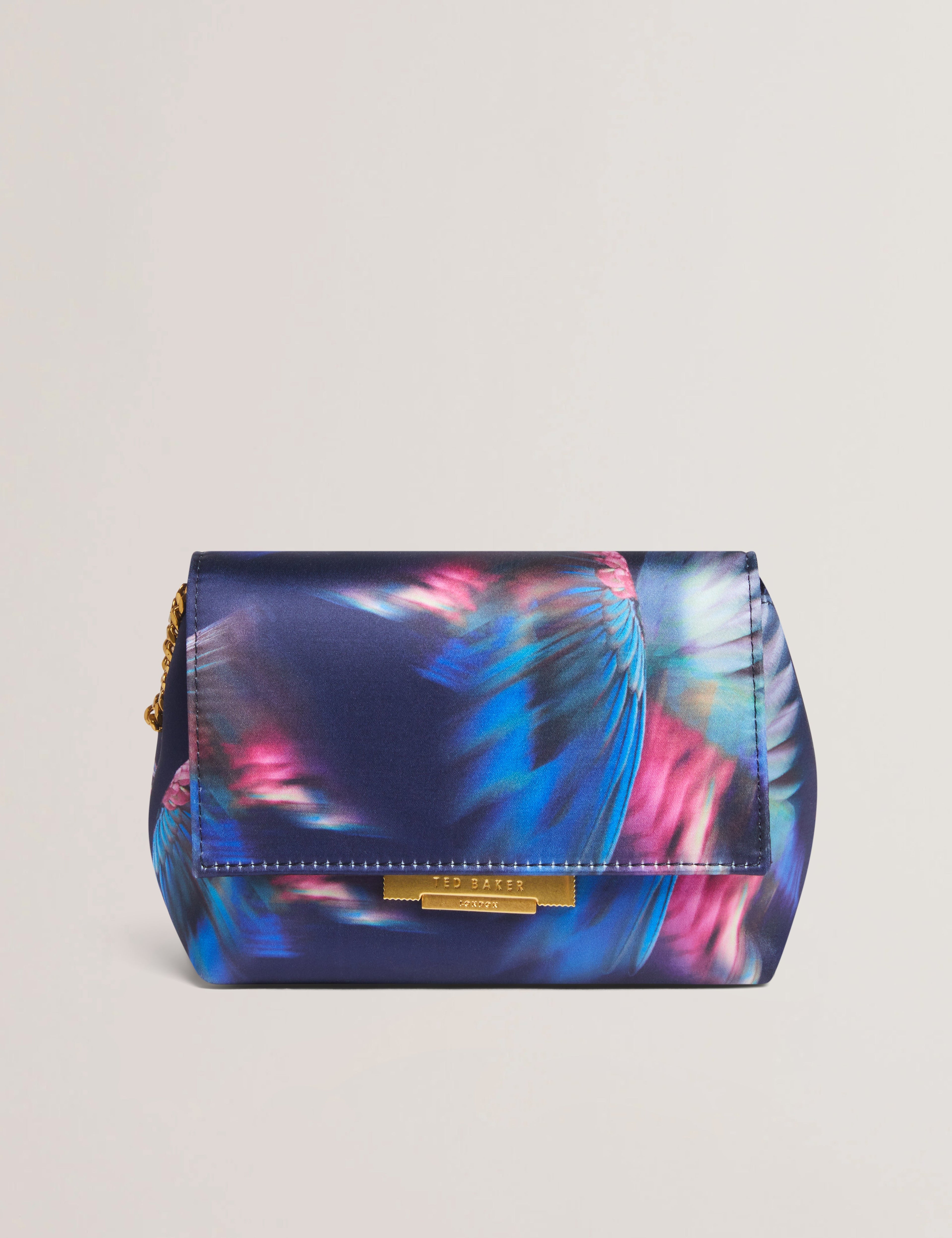Women's LIBBEA-Feather Print Crossbody bag Navy Ted Baker South Africa Bellabags