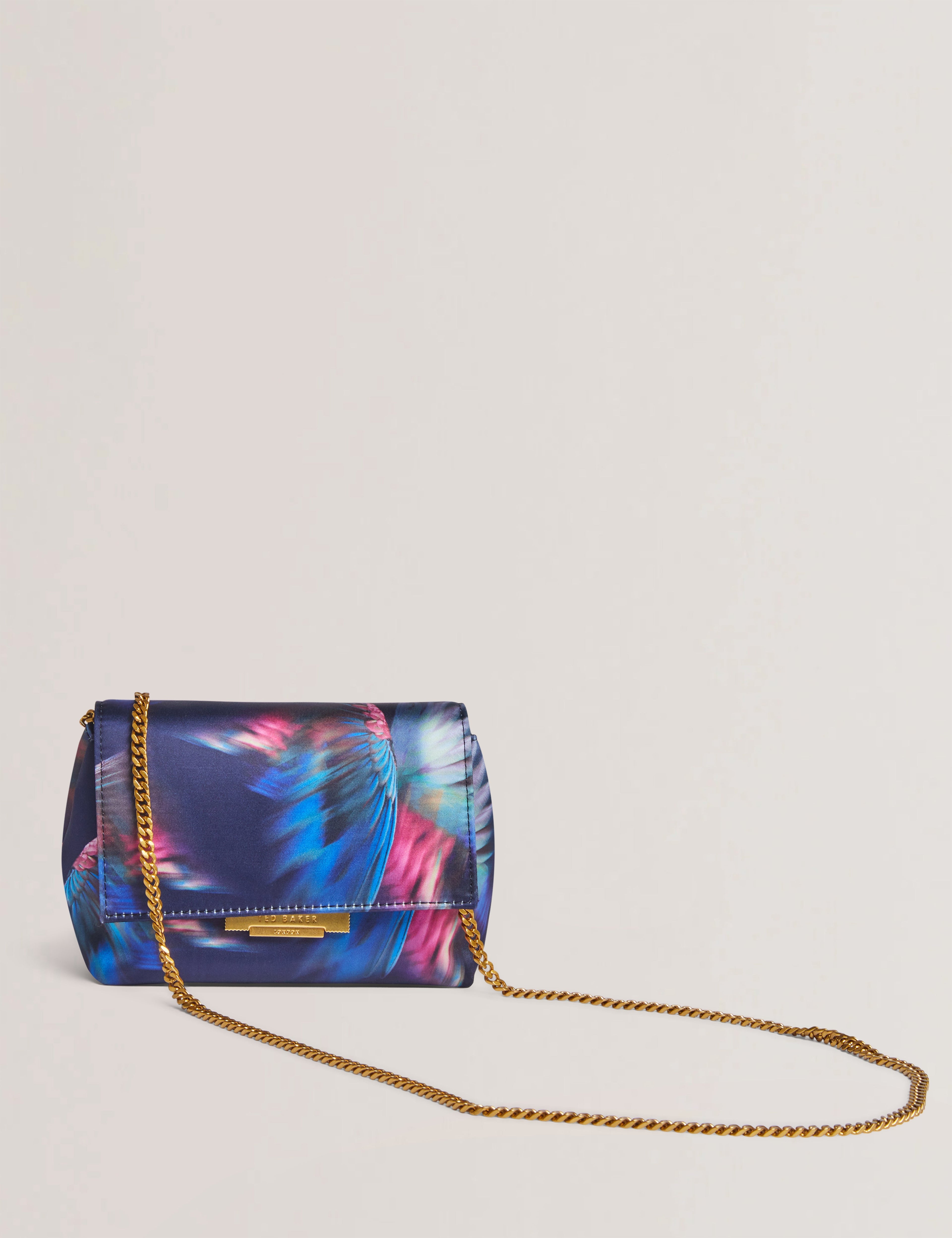 Women's LIBBEA-Feather Print Crossbody bag Navy Ted Baker South Africa Bellabags