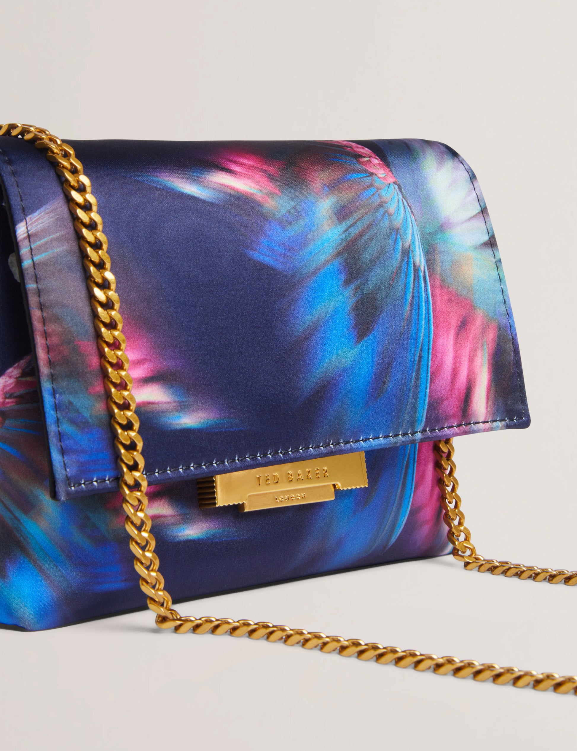 Women's LIBBEA-Feather Print Crossbody bag Navy Ted Baker South Africa