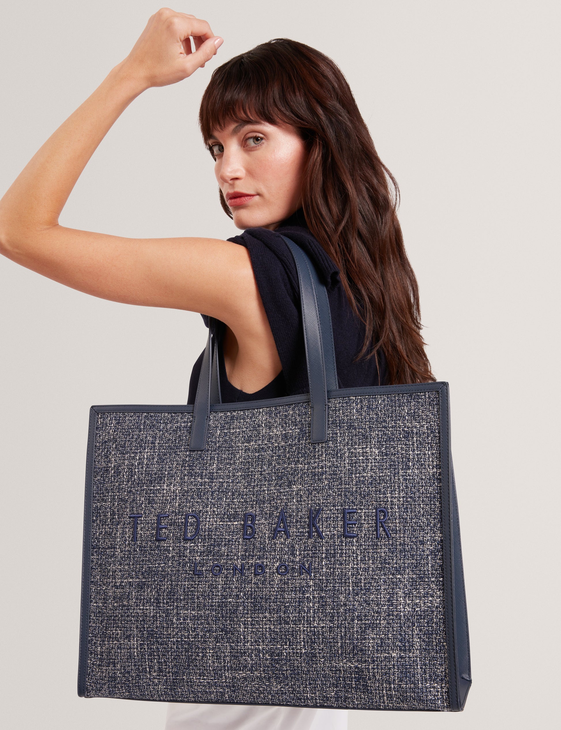 Women's TWEEKON-Tweed Extra Large Icon Bag Ted Baker South Africa