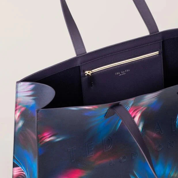 Women's FEAICON-Feather Print Extra Large Bag Navy Ted Baker South Africa
