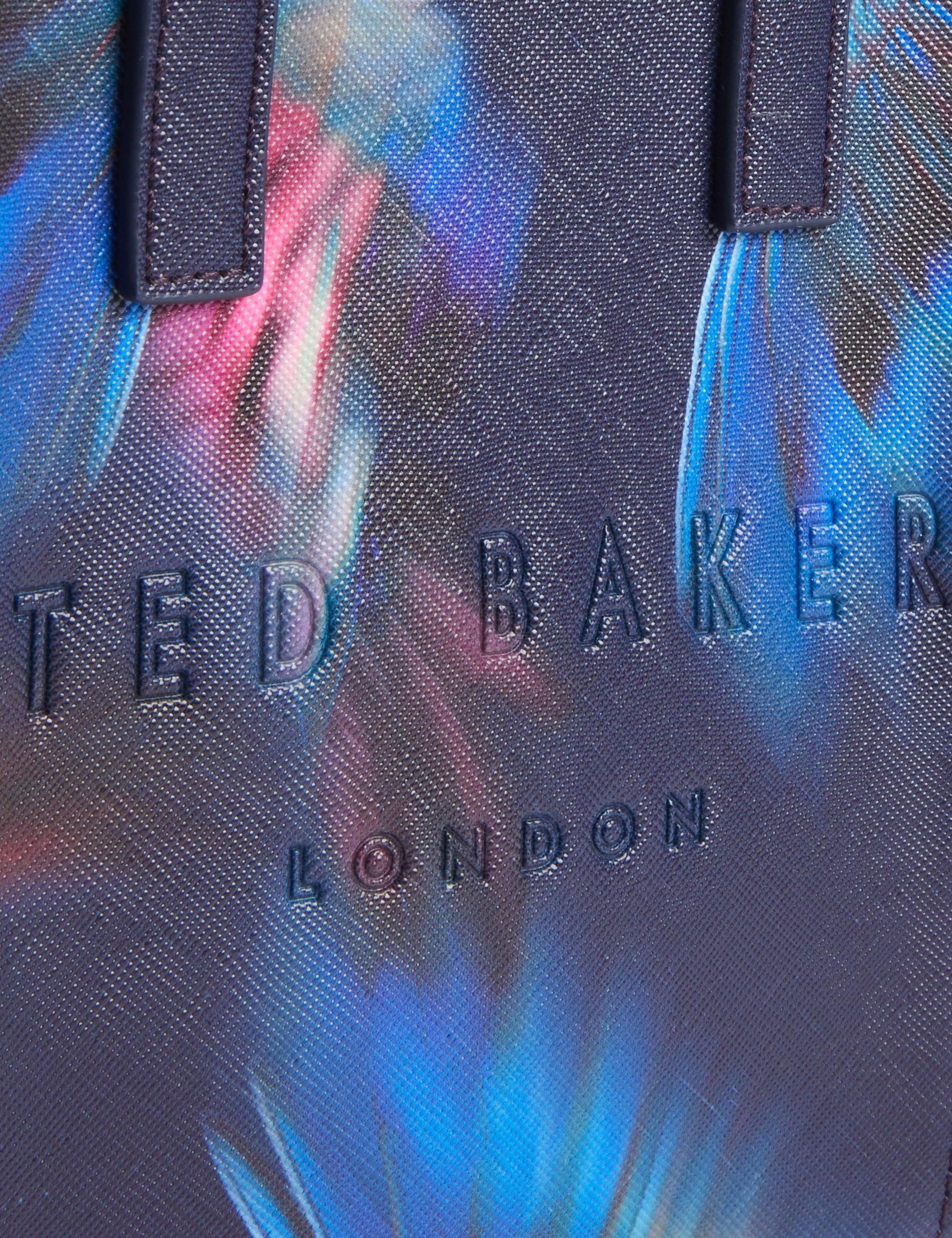 Women's FEACON-Feather Print Mini Icon Bag Navy Ted Baker South Africa