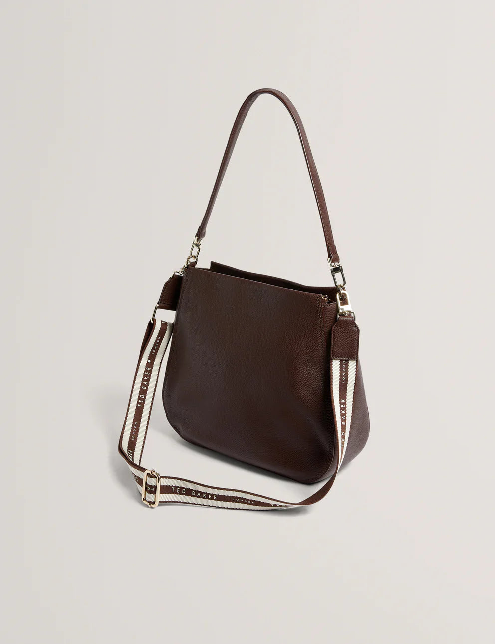 Women's WILLDA-Branded Webbing Leather Hobo Bag Ted Baker South Africa Bellabags