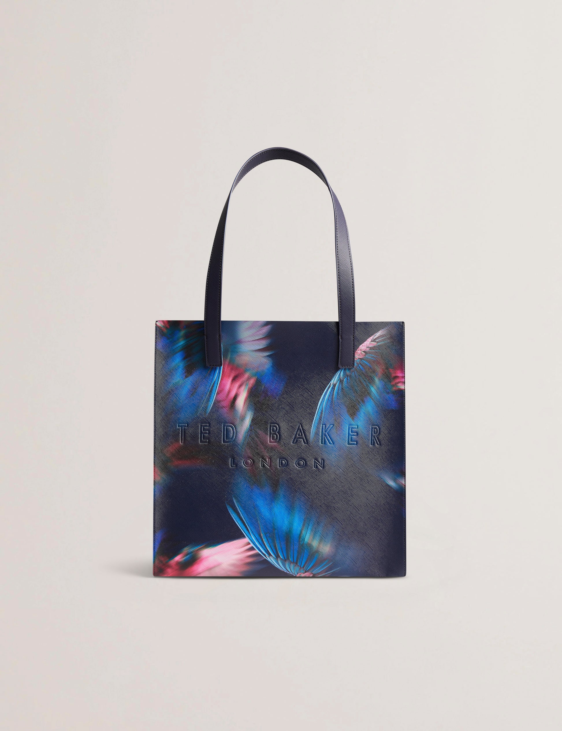 Women's FEAKKON-Feather Print Large Icon Bag Navy Ted Baker South Africa