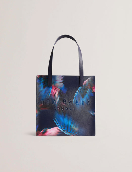Women's FEAKKON-Feather Print Large Icon Bag Navy Ted Baker South Africa