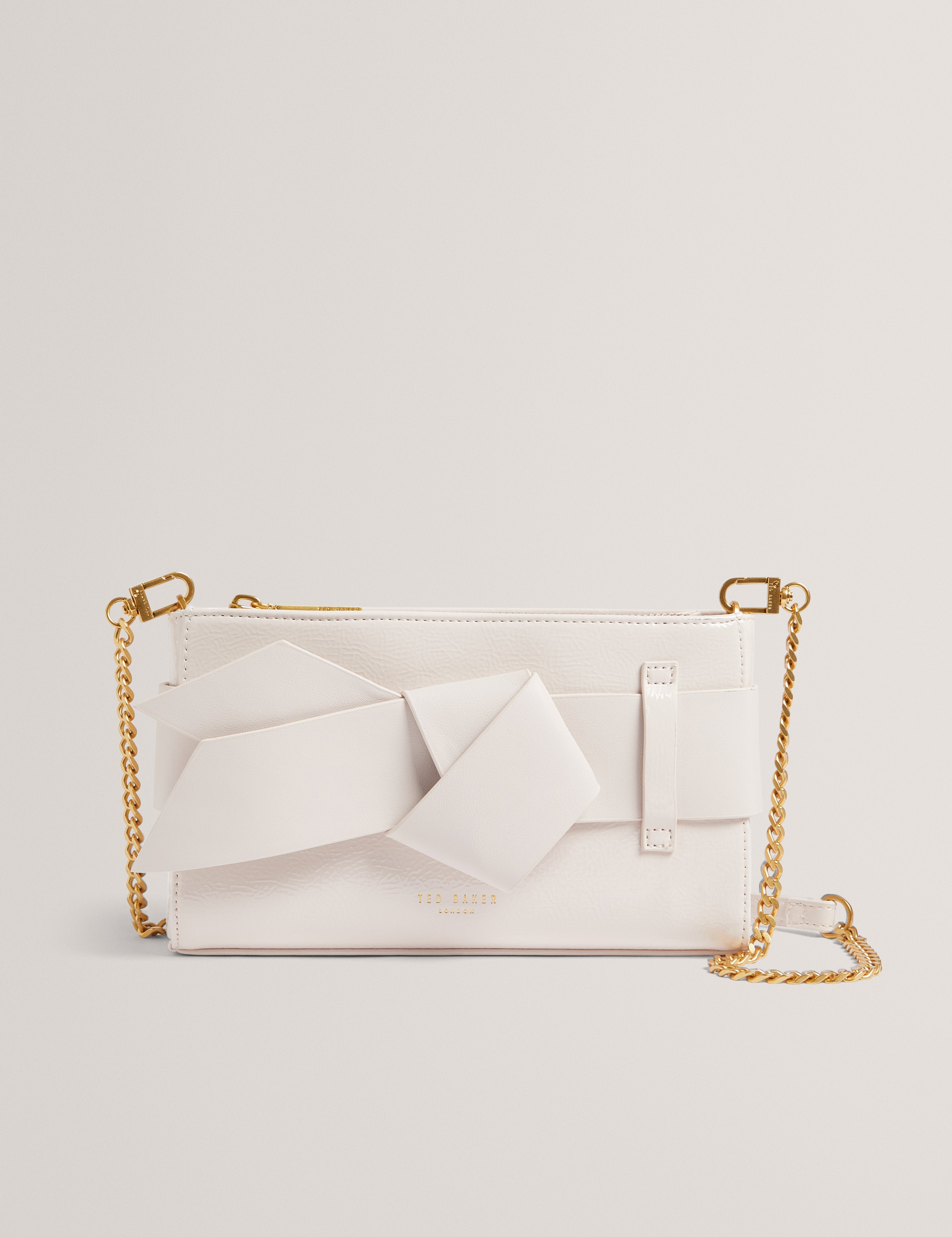 Women's JIMMAH-Soft PU Bow Clutch Bag Ivory Ted Baker South Africa Bellabags
