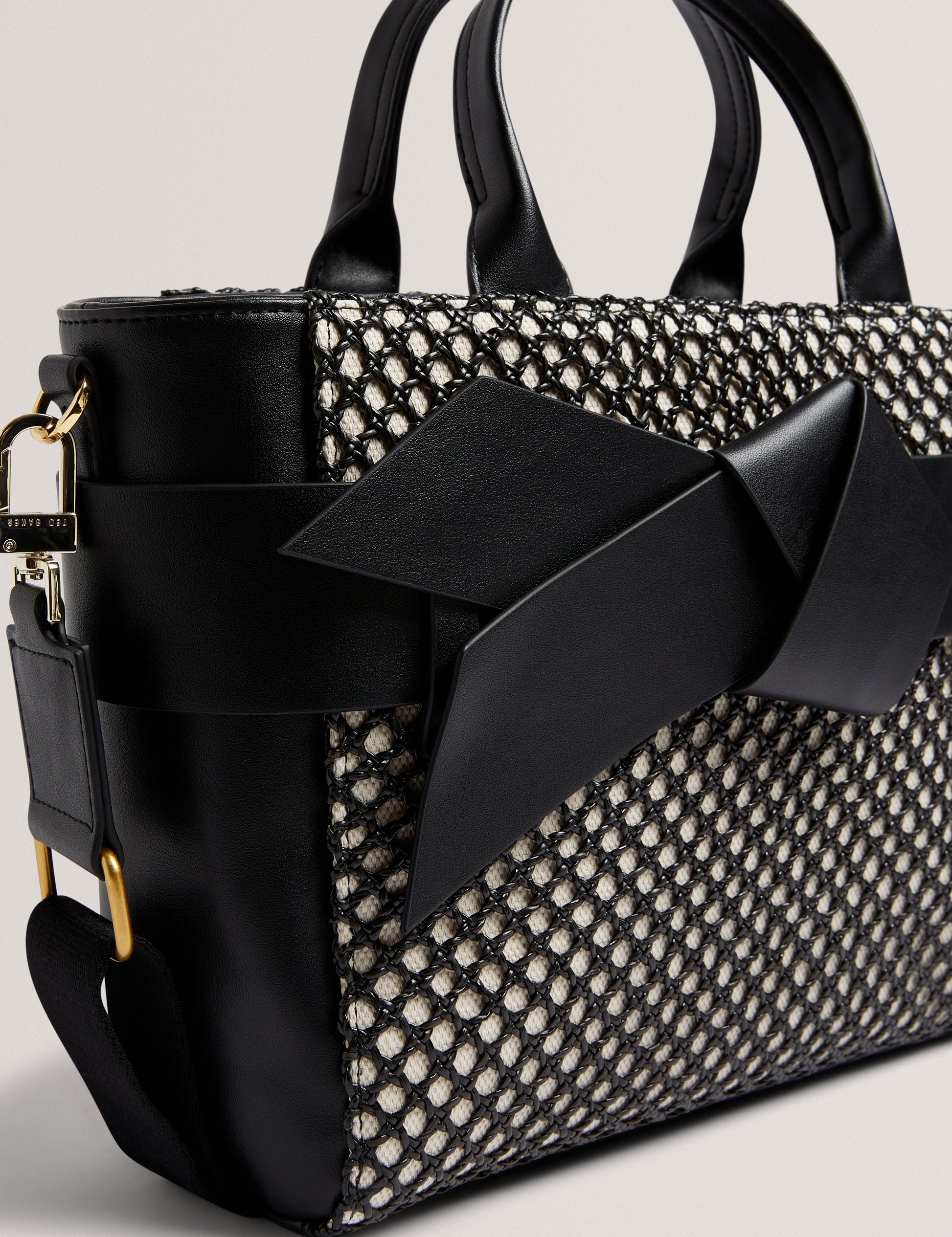 Womens JEESA-Soft PU Bow Canvas Mini Tote Bag Ted Baker South Africa