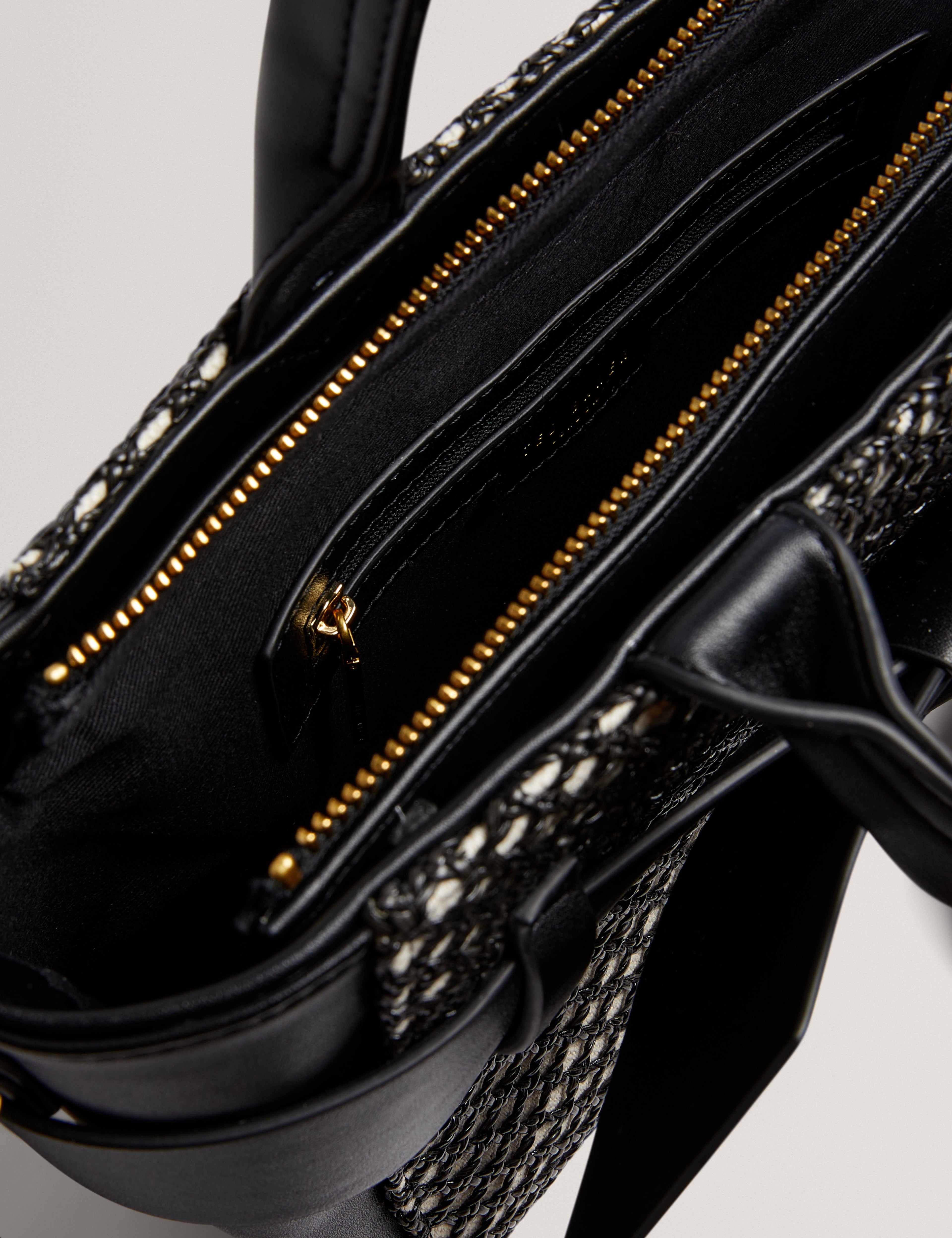 Womens JEESA-Soft PU Bow Canvas Mini Tote Bag Ted Baker South Africa Bellabags