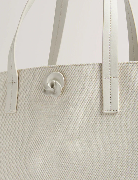 Women's AUDOS-Canvas Rose Hardware Tote Bag Ted Baker South Africa Bellabags