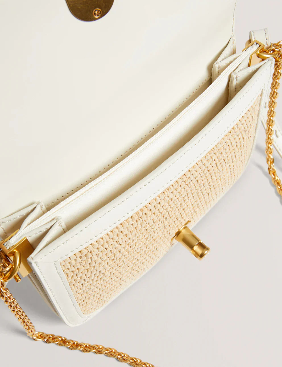 Women's KKASSIE-Twist Lock Small Raffia Crossbody Bag Ted Baker South Africa Bellabags