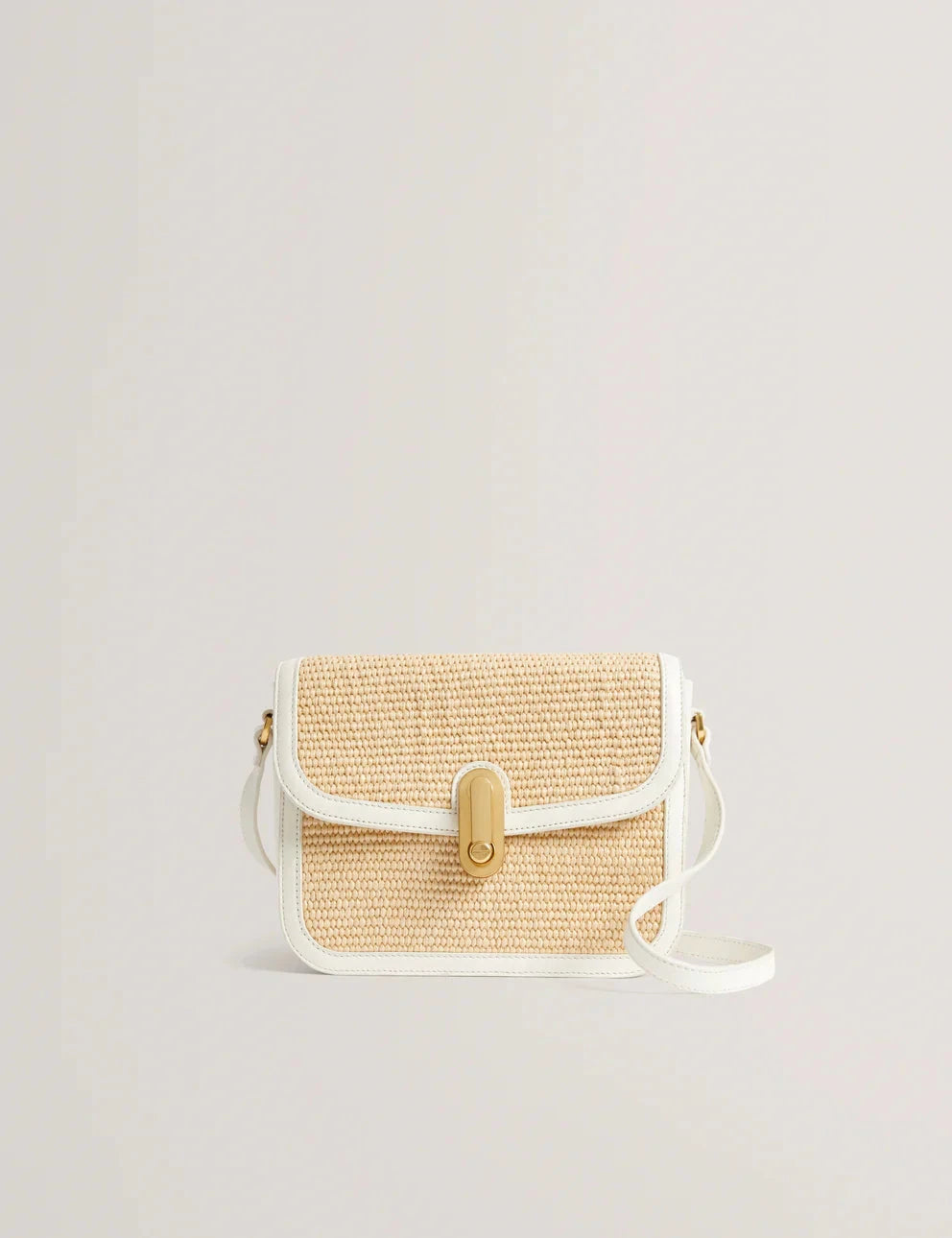 Women's KKASSIA-Twist Lock Large Raffia Crossbody Bag Ted Baker South Africa