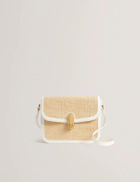 Women's KKASSIA-Twist Lock Large Raffia Crossbody Bag Ted Baker South Africa