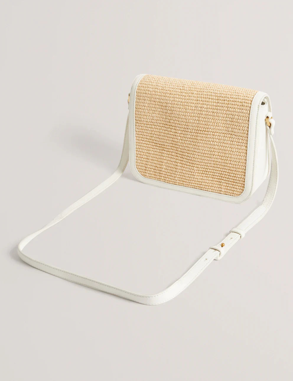 Women's KKASSIA-Twist Lock Large Raffia Crossbody Bag Ted Baker South Africa Bellabags