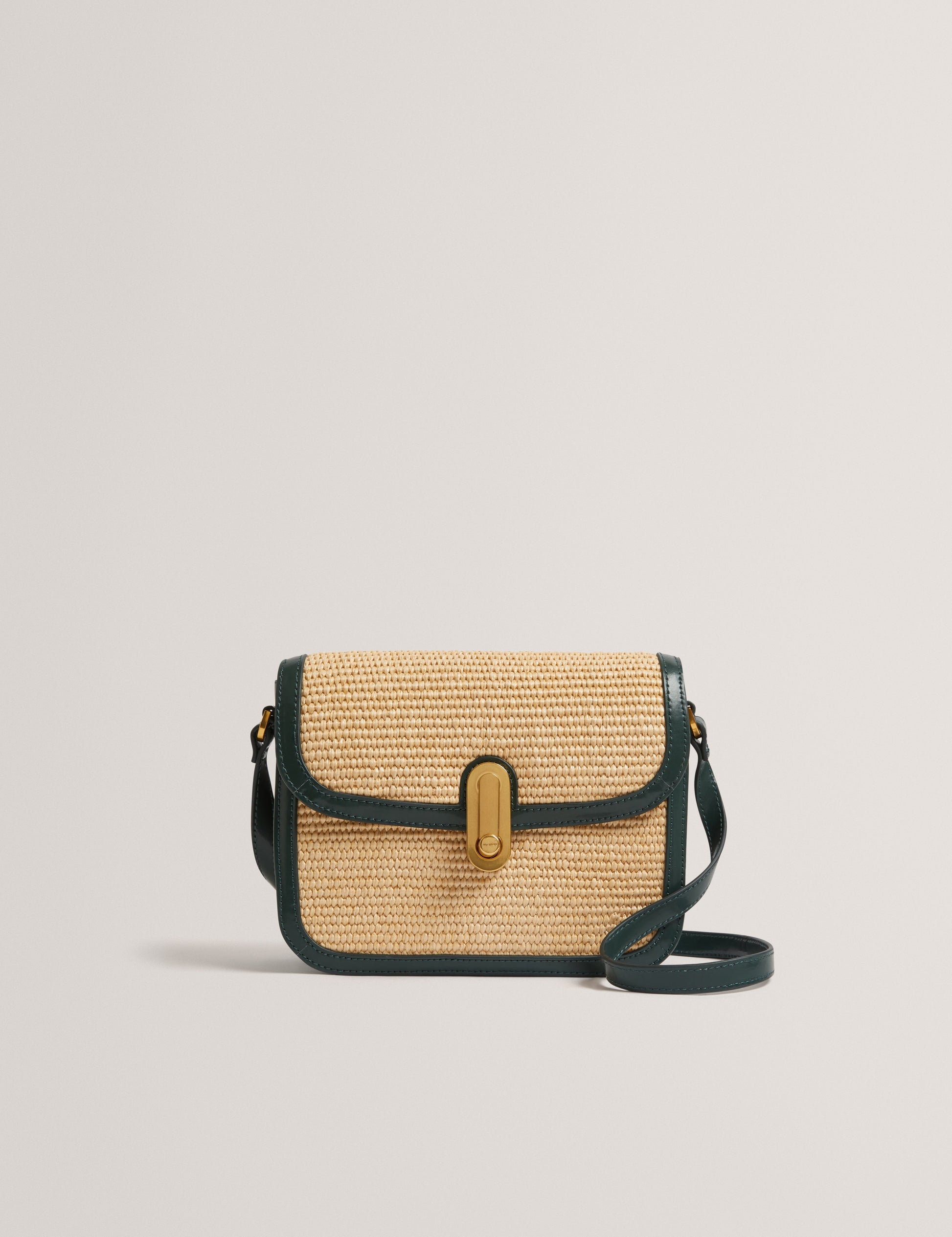 Women's KKASSIA-Twist Lock Large Raffia Crossbody Bag Ted Baker South Africa