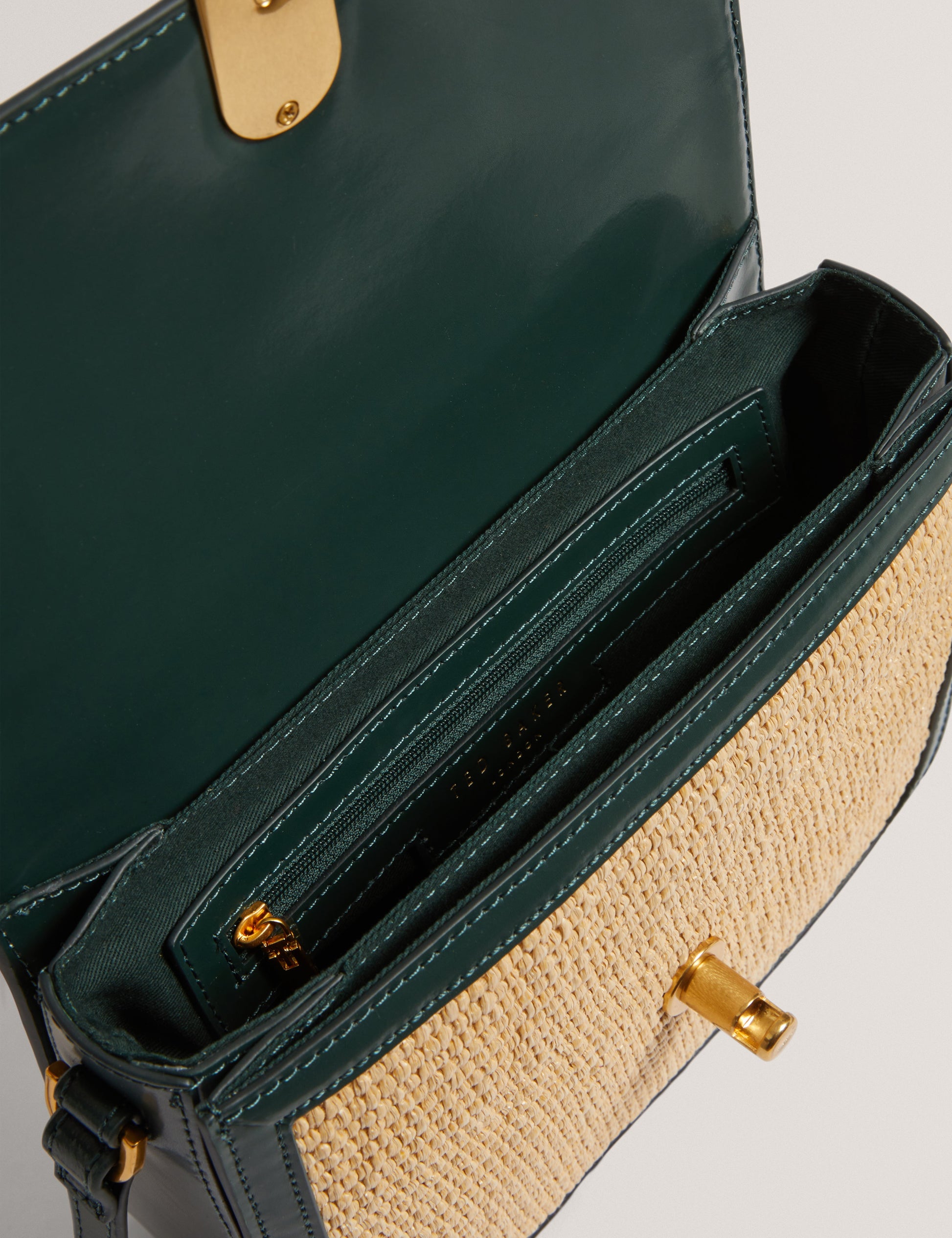 Women's KKASSIA-Twist Lock Large Raffia Crossbody Bag Ted Baker South Africa